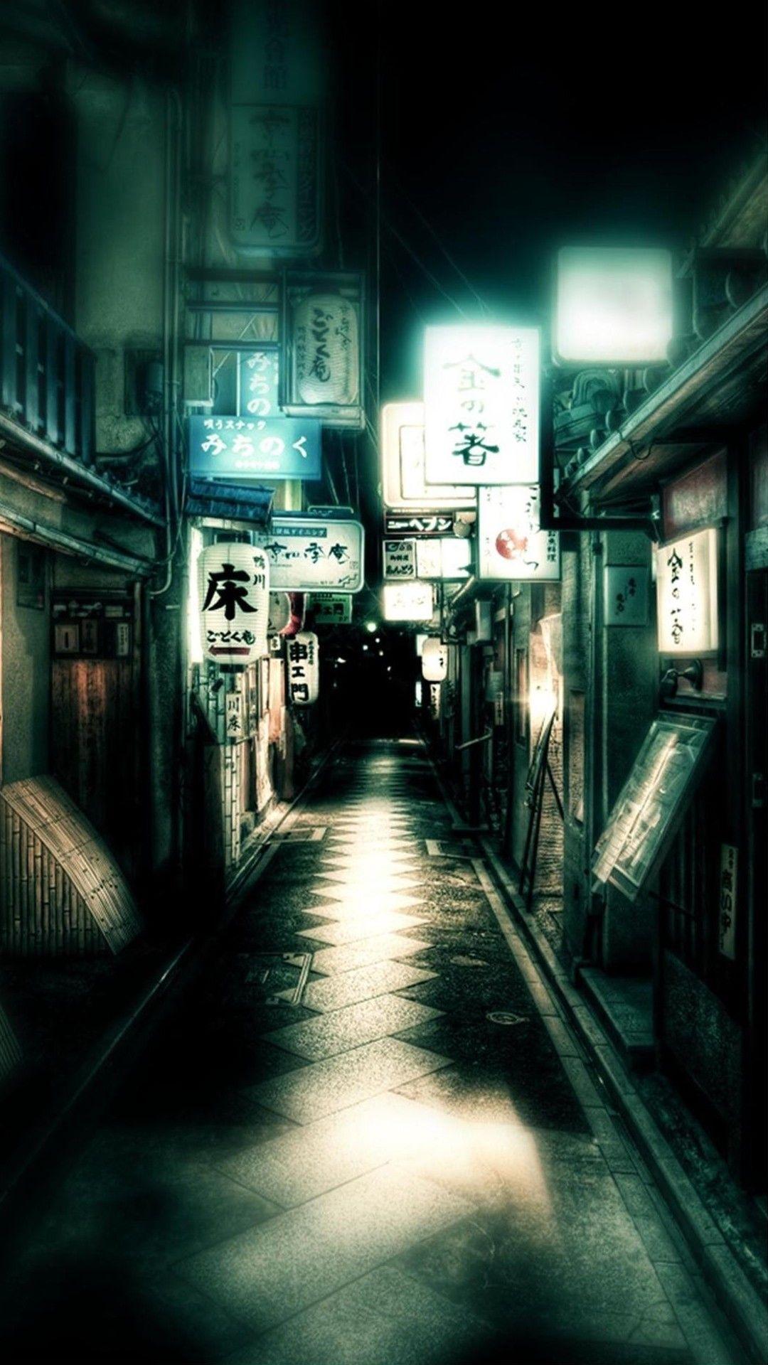 1080x1920 Japan Dark Street iPhone 6 Plus HD Wallpaper HD