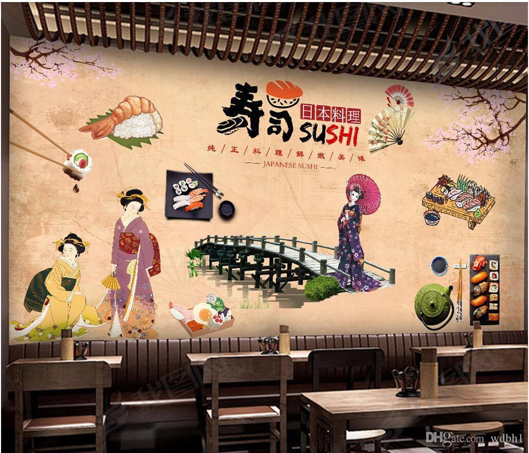 1028x881 3D Wallpaper Custom Photo Mural Nostalgic Vintage Japanese Food Sushi Shop Tooling Wall Murals Wallpaper For Walls 3 D Pc Widescreen Wallpaper Phone Wallpaper From Wdbh $13.59.