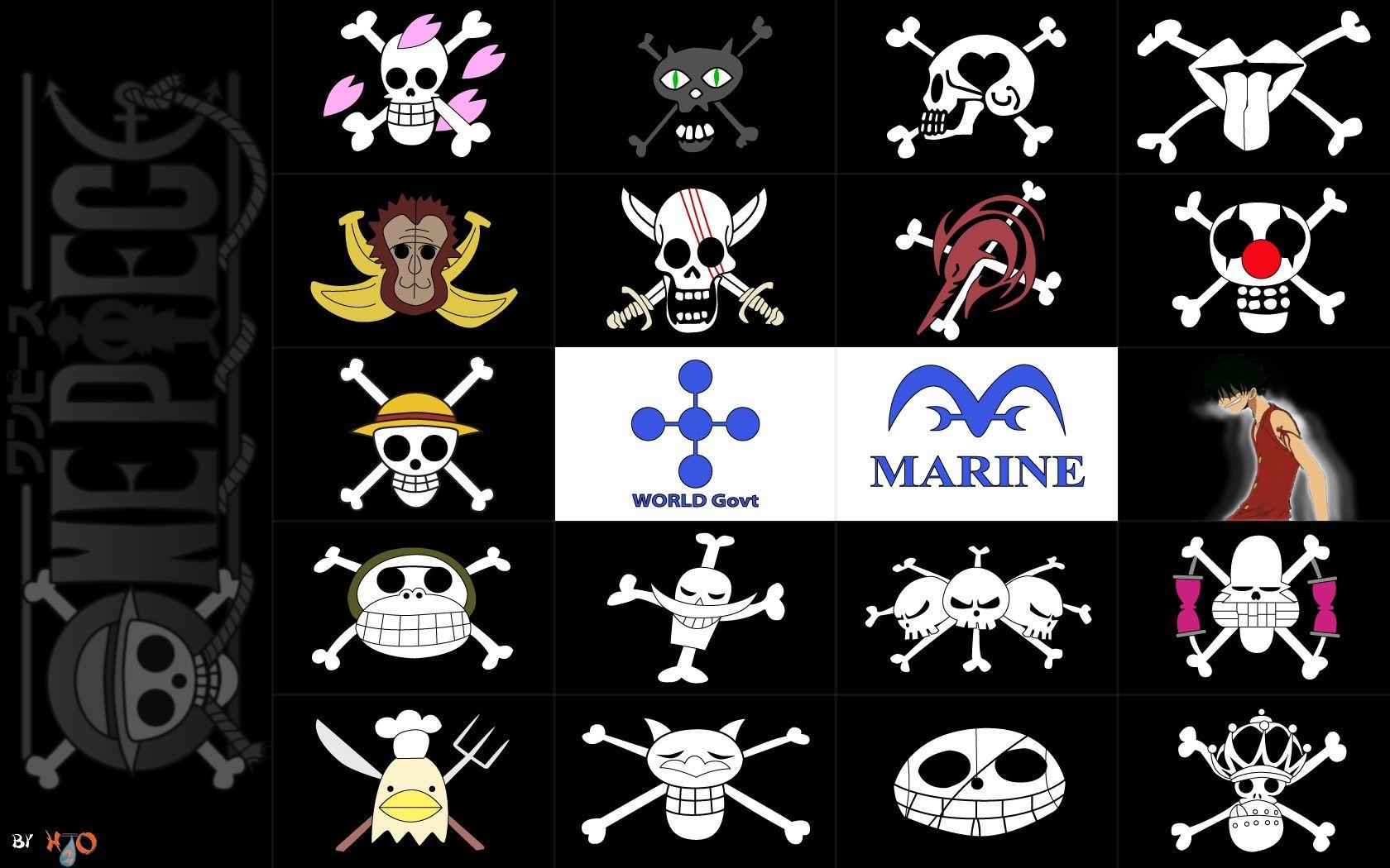 1680x1050 One Piece Pirate Logo hình nền