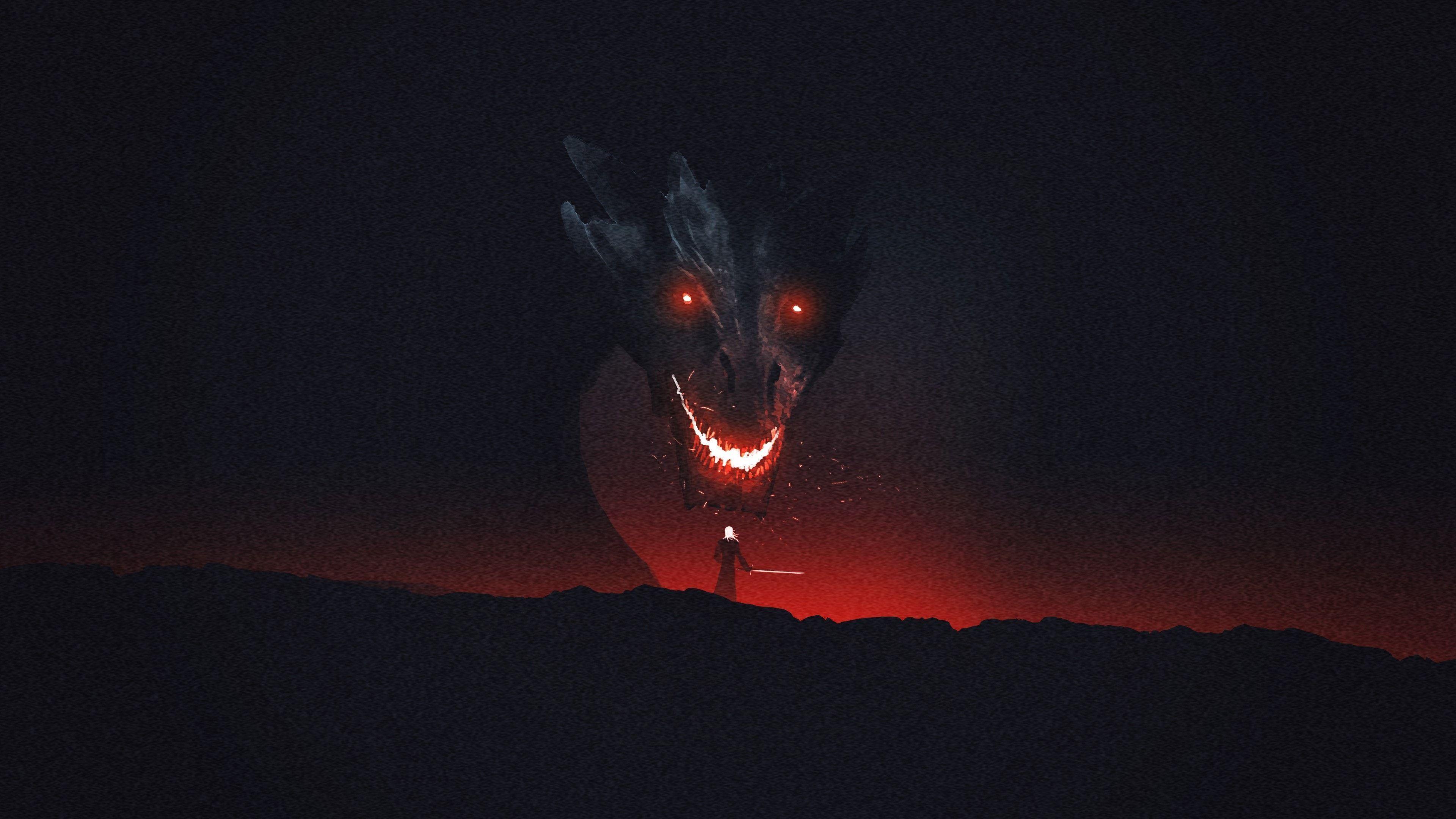 3840x2160 Red Dragon Wallpaper HD