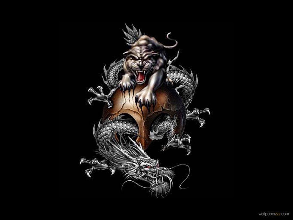 1024x768 Chinese Dragon Wallpaper