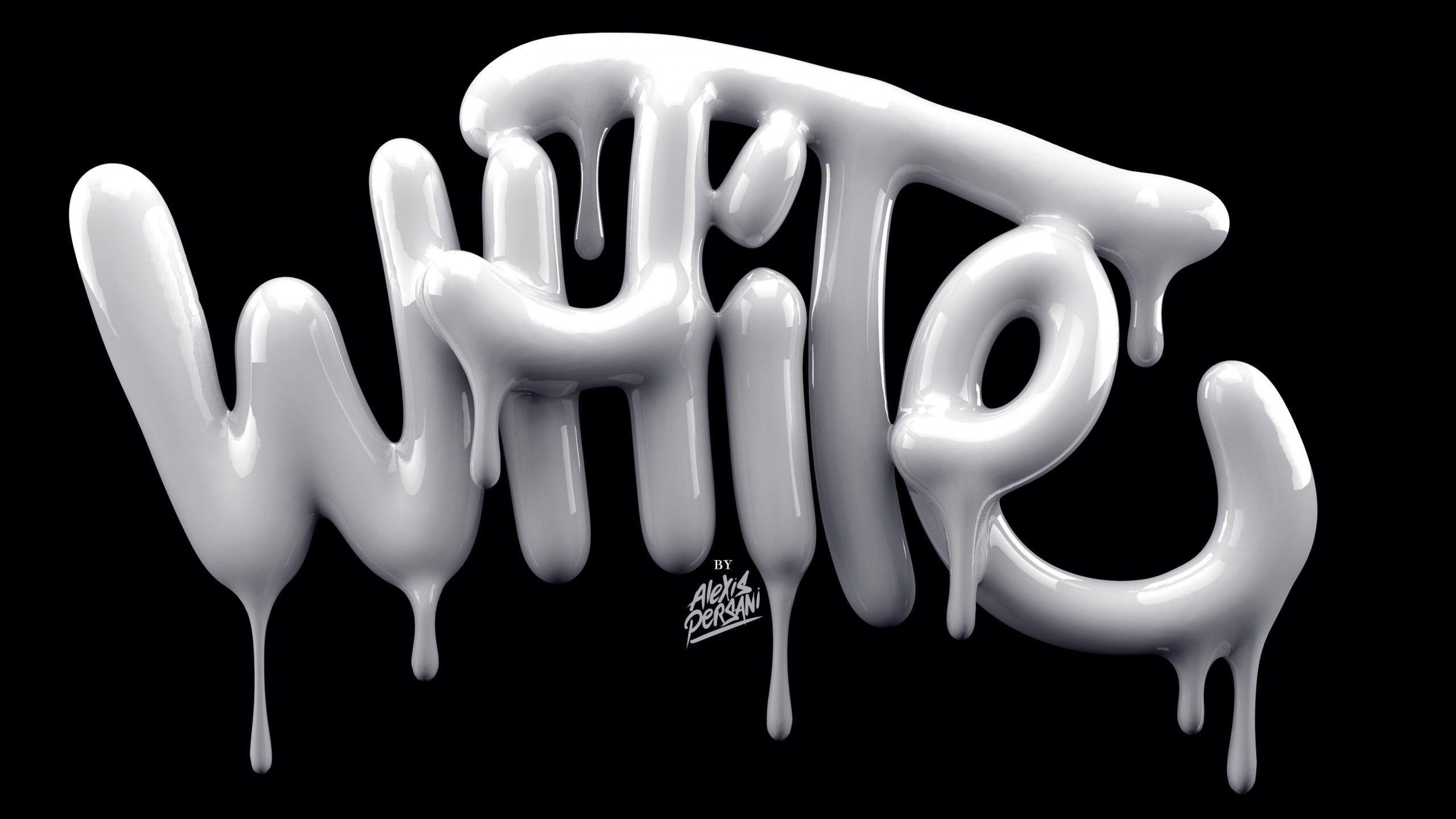 2560x1440 Wallpaper typography, 5k, 4k wallpaper, font, abstract, white, shape, 3D, OS