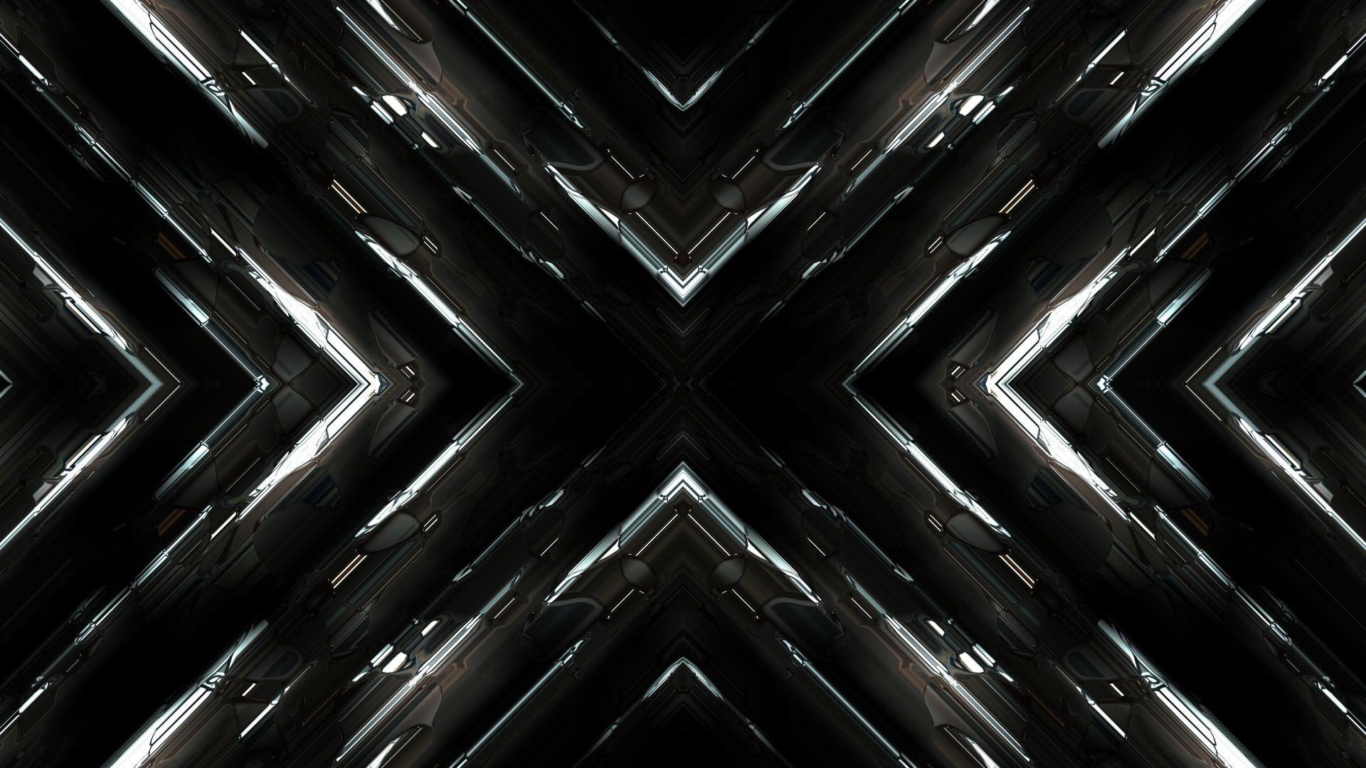 1920x1080 Desktop Wallpaper Fractal, Dark, Glowing Lines, Abstract, 4k, HD Image, Picture, Background, Fa2d74