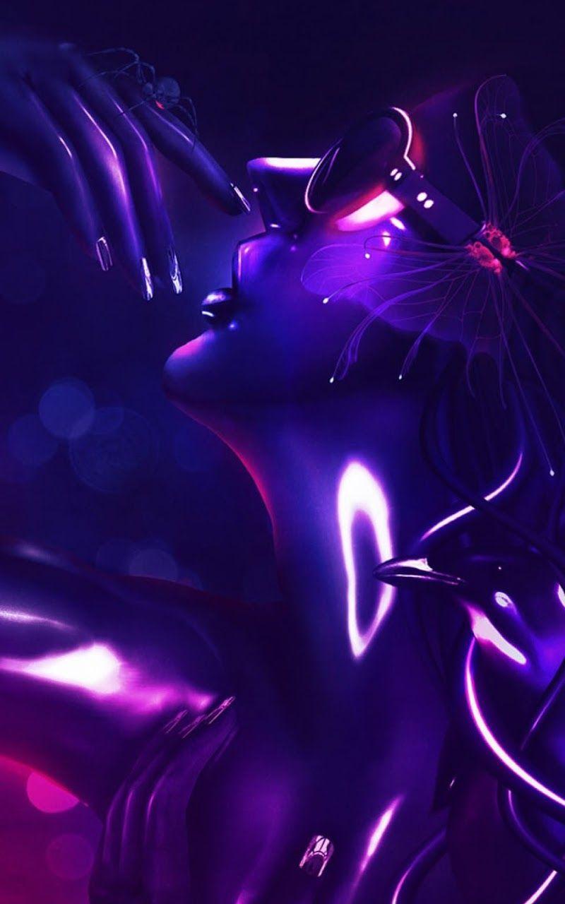 800x1280 Galaxy Note HD Wallpaper: Purple CG Girl Galaxy Note HD Wallpaper