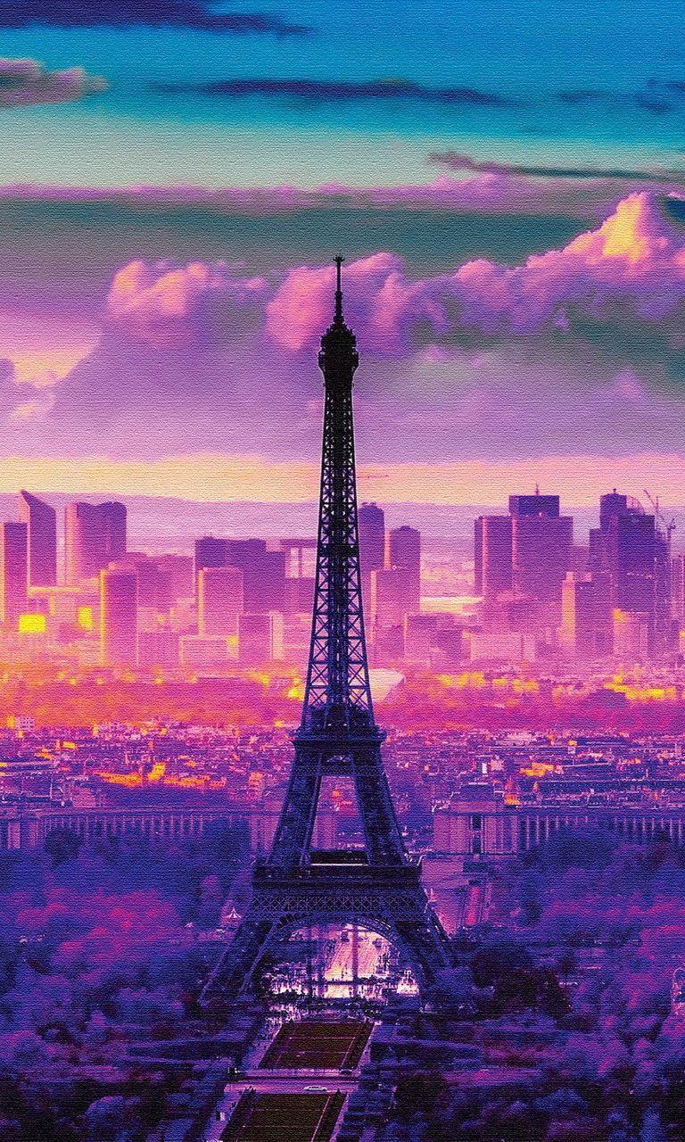 Purple Aesthetic Wallpaper Eiffel Tower / 45 Girly Eiffel Tower