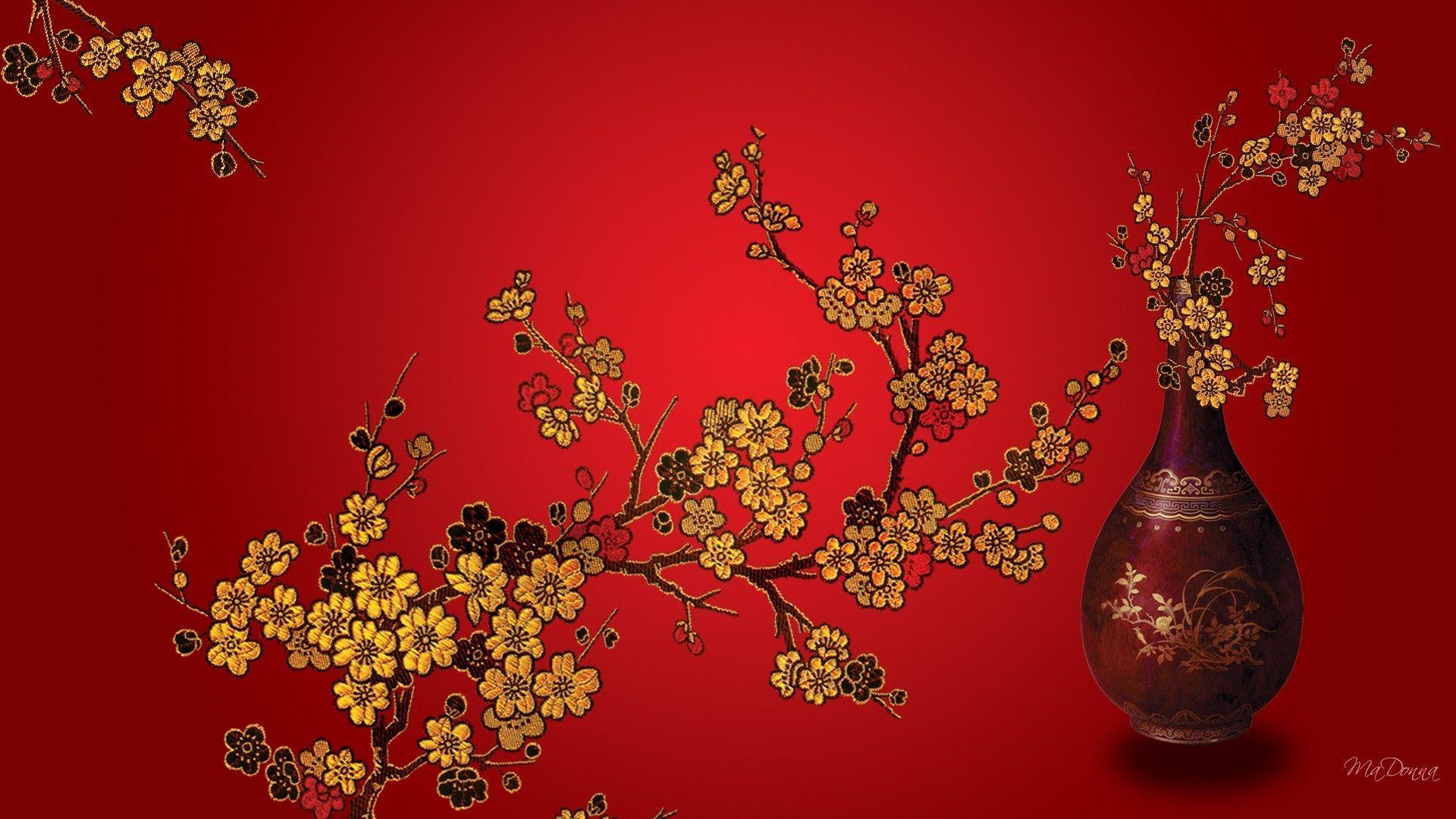 1920x1080 Oriental Tag hình nền: Oriental Painting Fleur Flower Blossoms