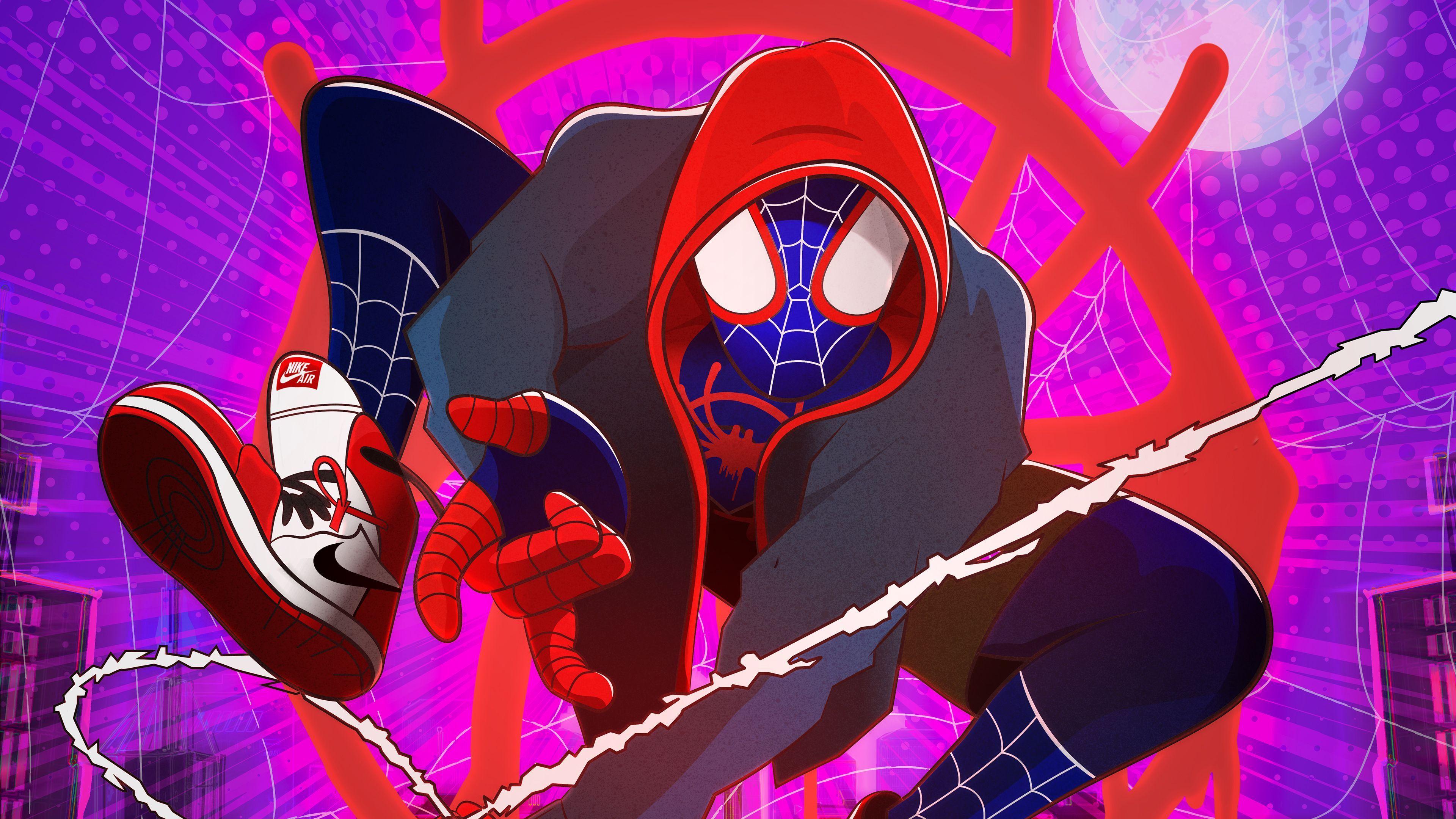 3840x2160 Spiderman Graphic Design Artwork 4k superheroes wallpaper, spiderman wallpaper, spiderman into the spider verse wallpape. Spiderman, Spider verse, Art wallpaper
