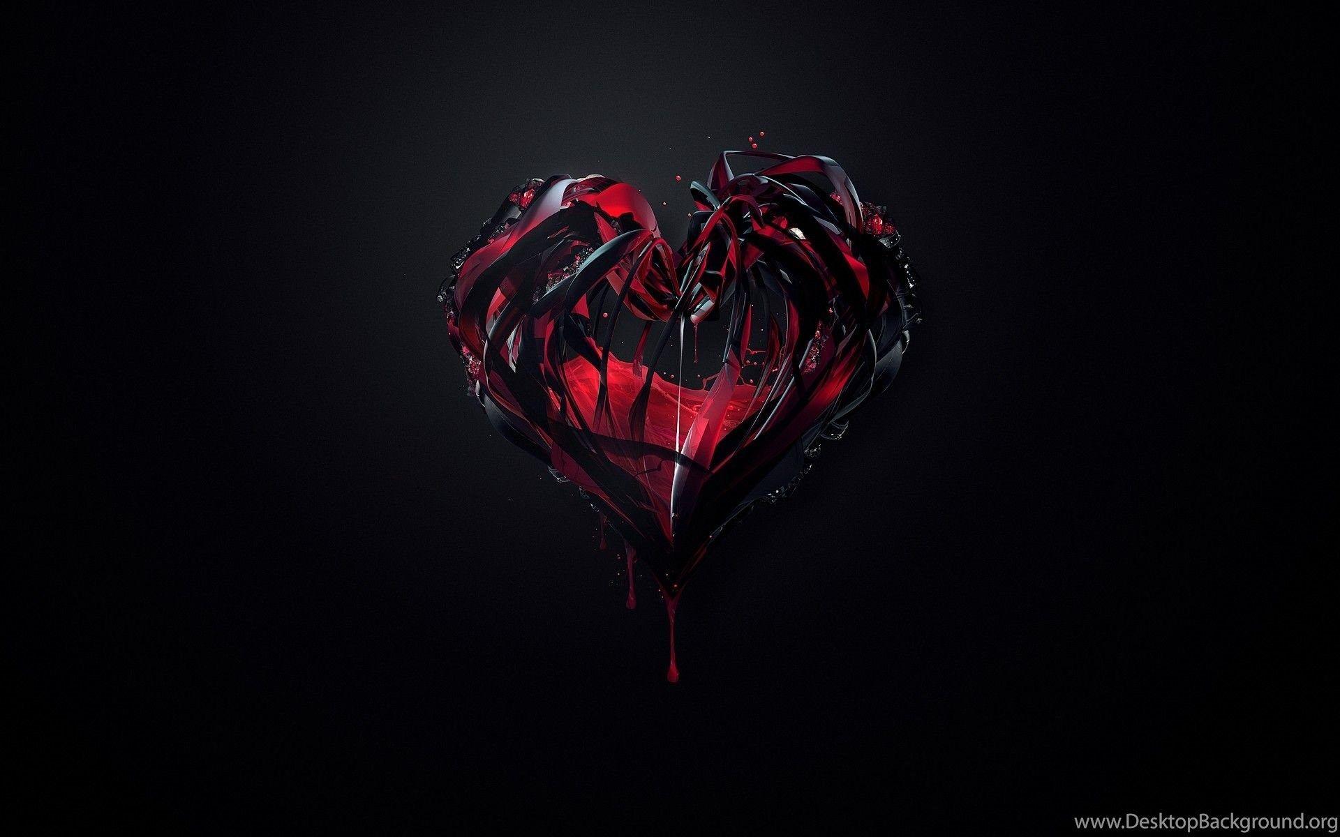1920x1200 3D Crystal Diamond Heart Wallpaper Desktop Background