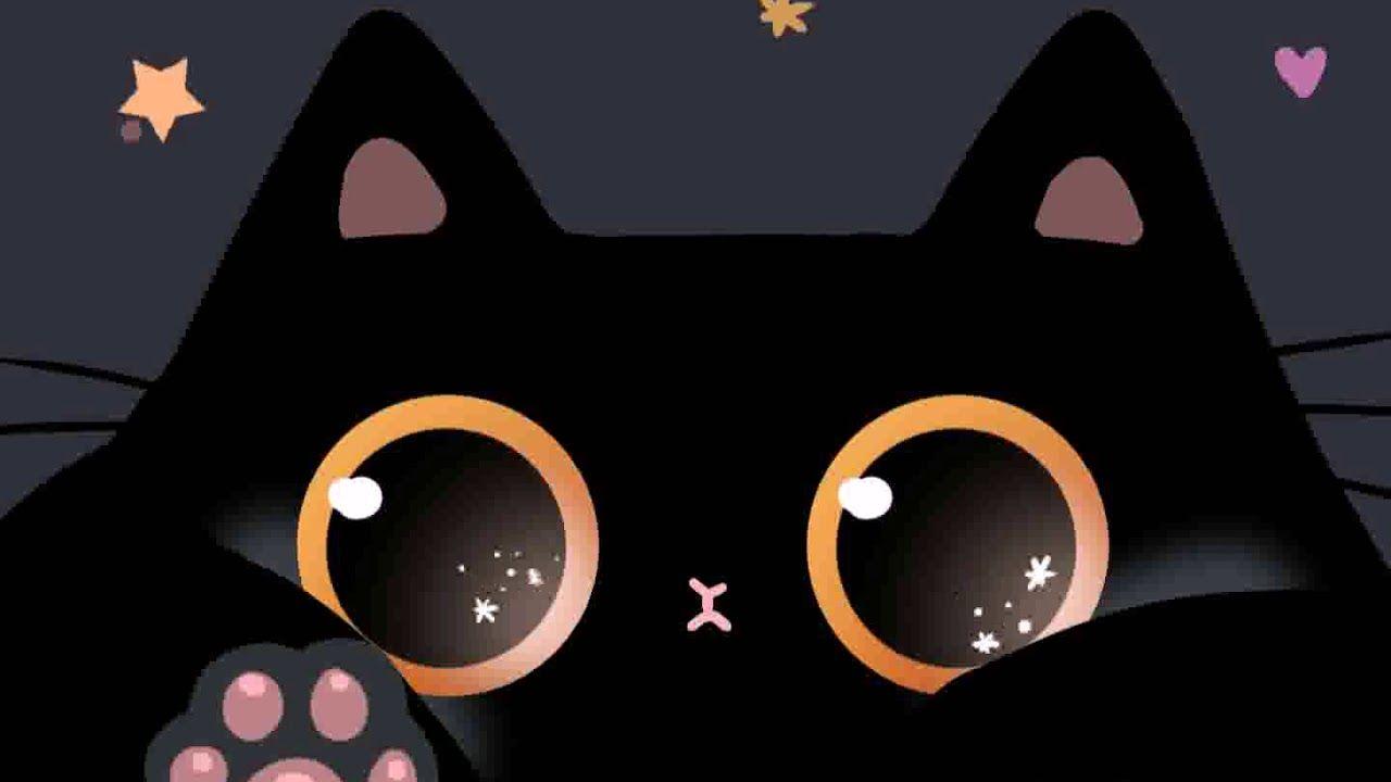 Cute Black Cat Cartoon Wallpapers - Top Free Cute Black Cat Cartoon Backgrounds - WallpaperAccess