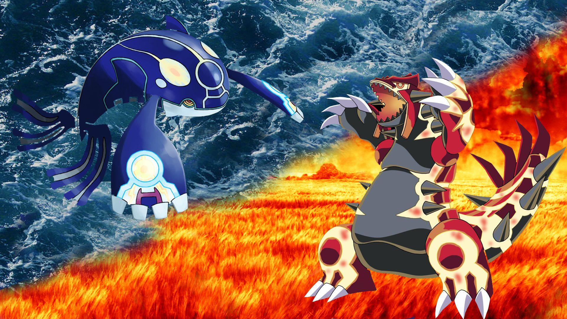 1920x1080 Groudon vs Kyogre