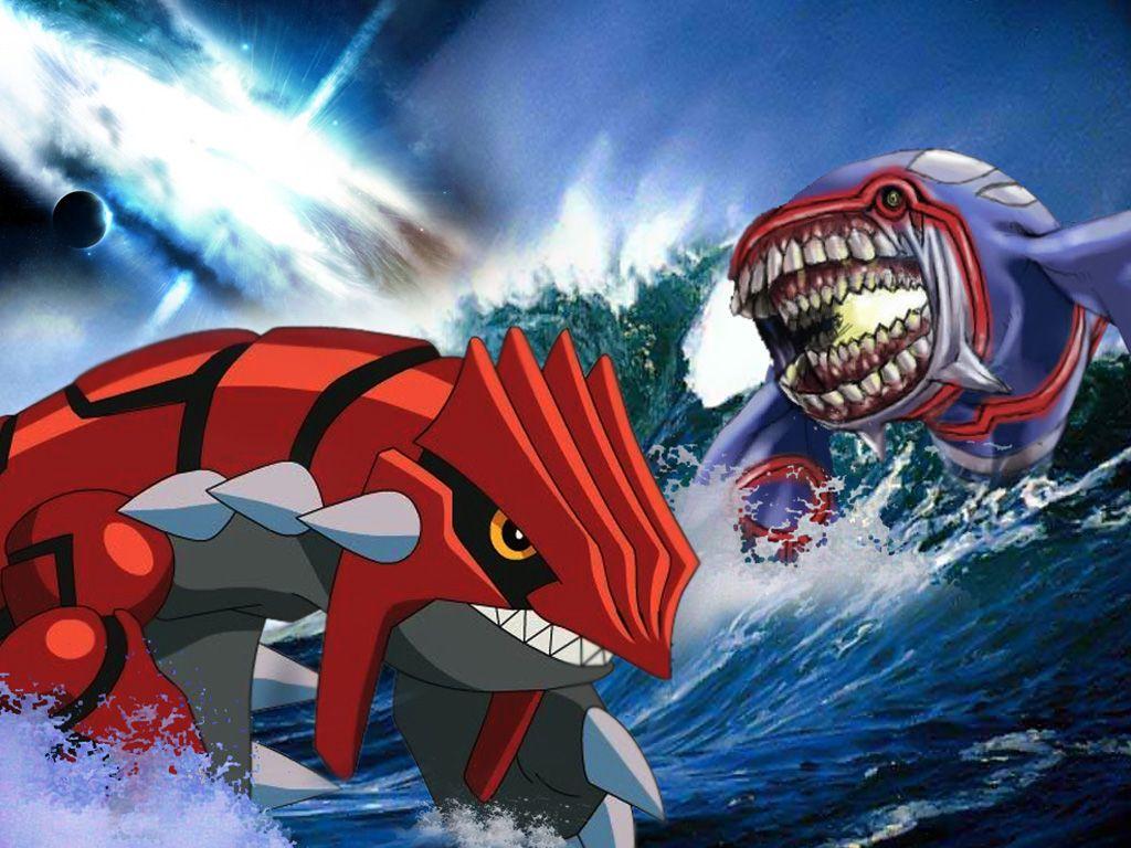 1024x768 Kyogre vs Groudon Wallpaper