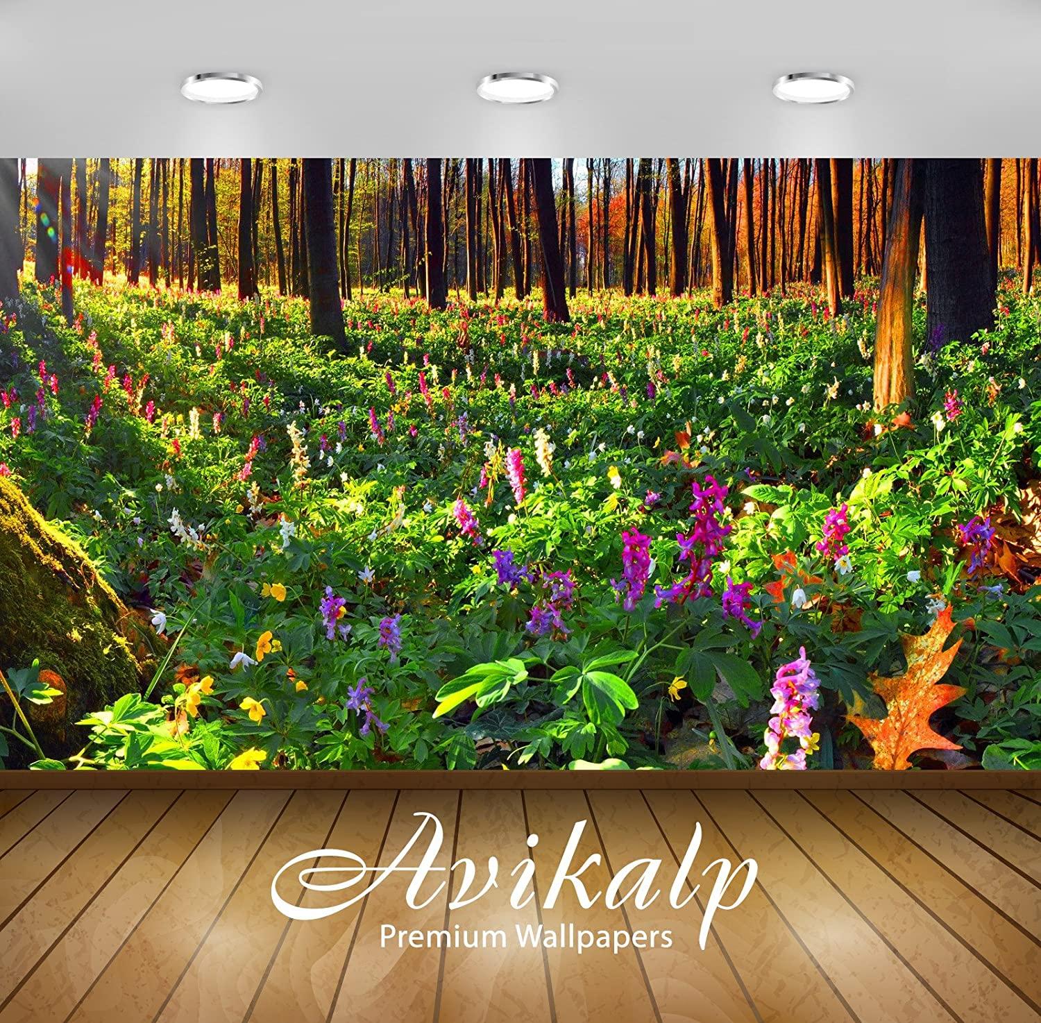 1500x1474 Buy Avikalp Exclusive Awi6382 Summer Flowers in The Forest Nature Full HD Wallpaper (3 x 2 ft) Online at Low Prices in India