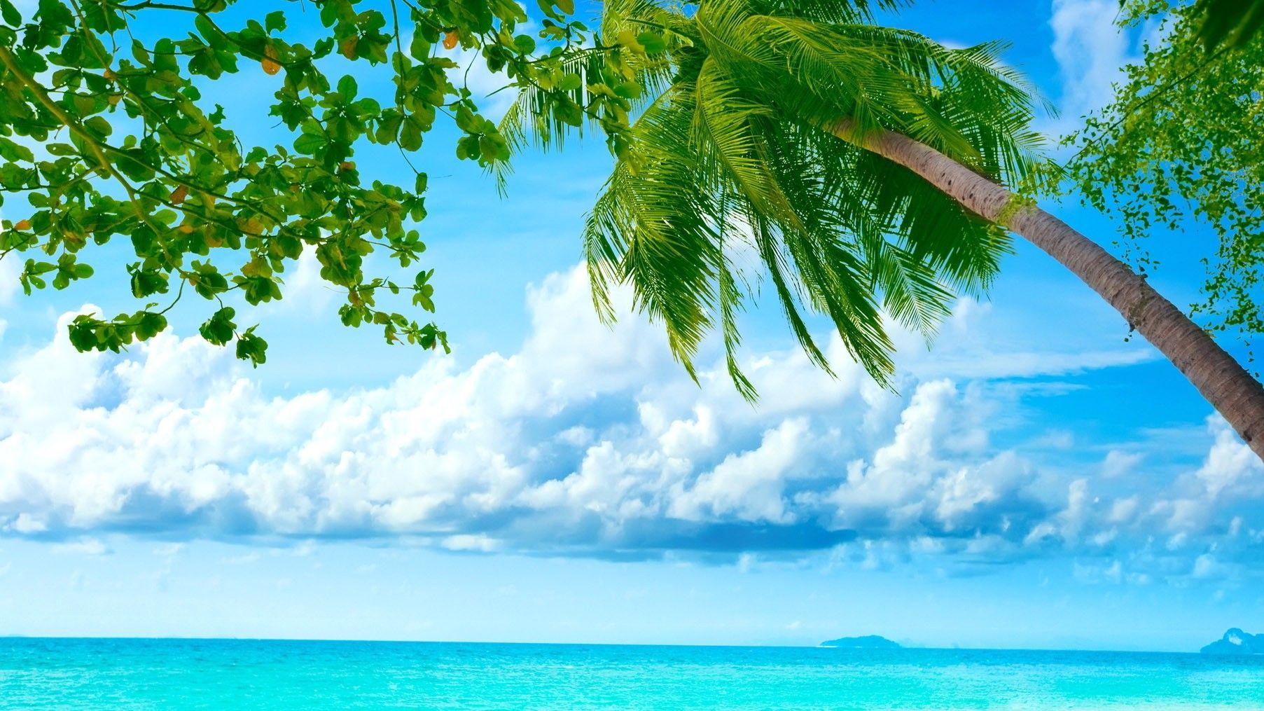 1805x1015 Exotic, Summer, Day, HD Sea Wallpaper, Summer, Sun, Sky, Fresh Air, Vacation, Holiday, Happiness, 1805x1015