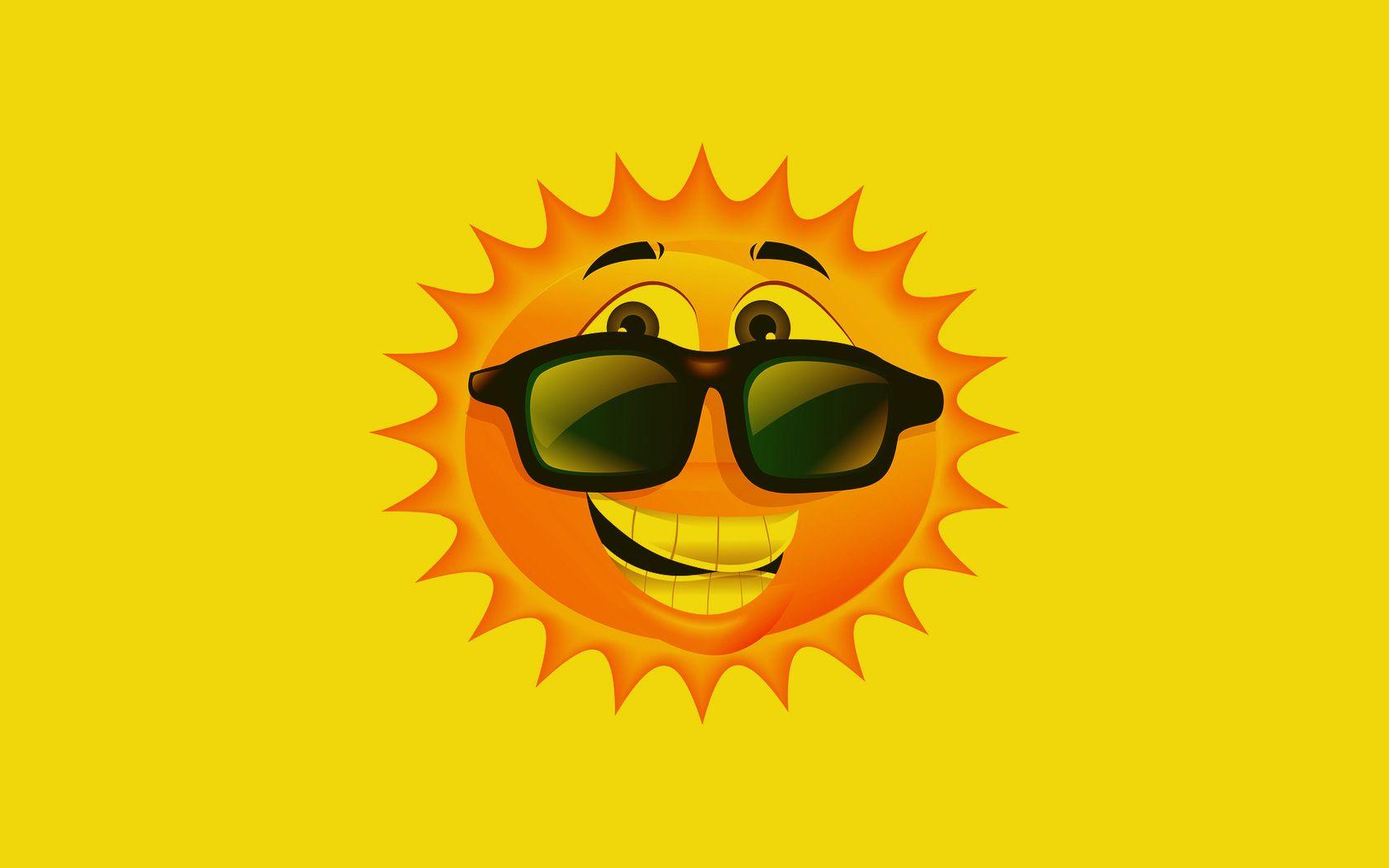 1680x1050 Summer Sun Cartoon Wallpaper