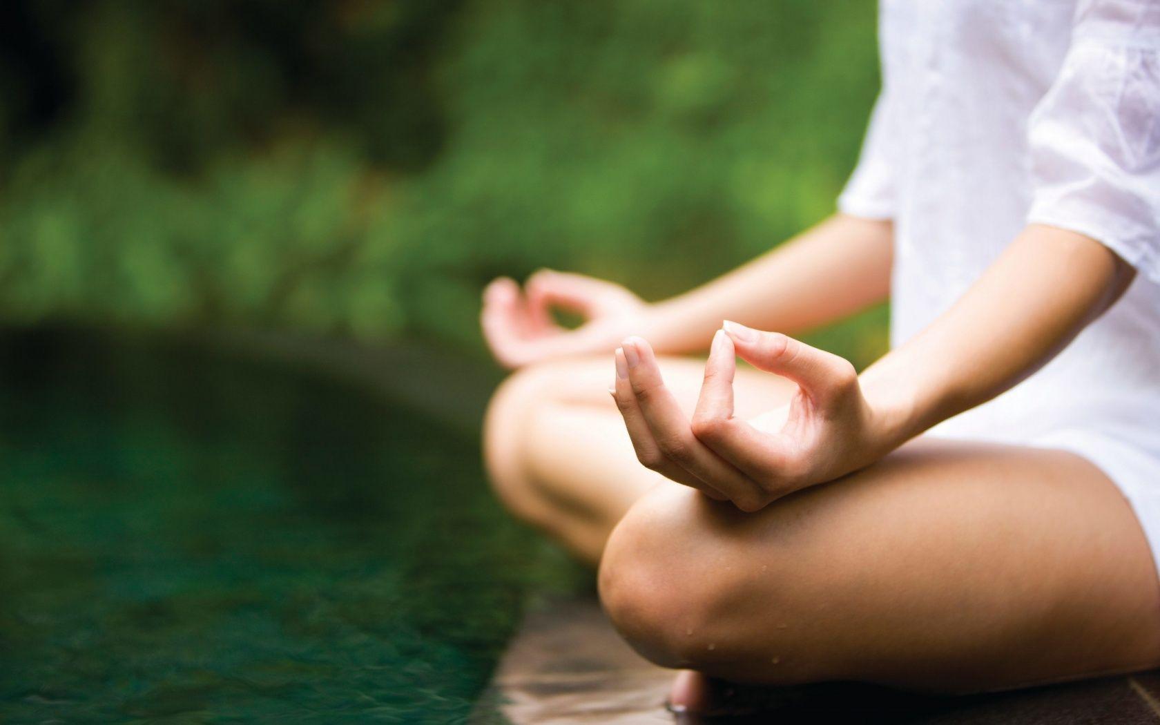 1680x1050 Girl Meditation And Water Wallpaper