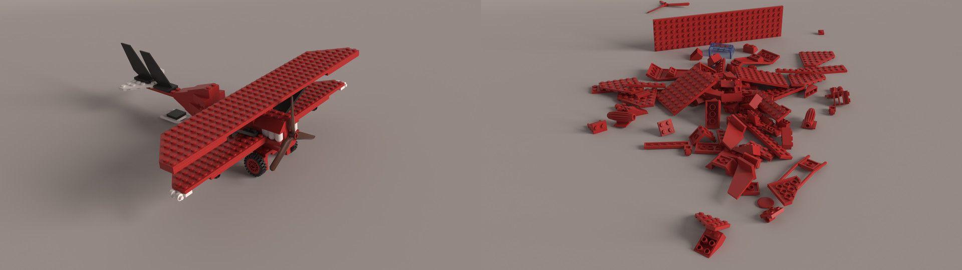 1920x540 LEGO airplane assembly, Florian Eggers