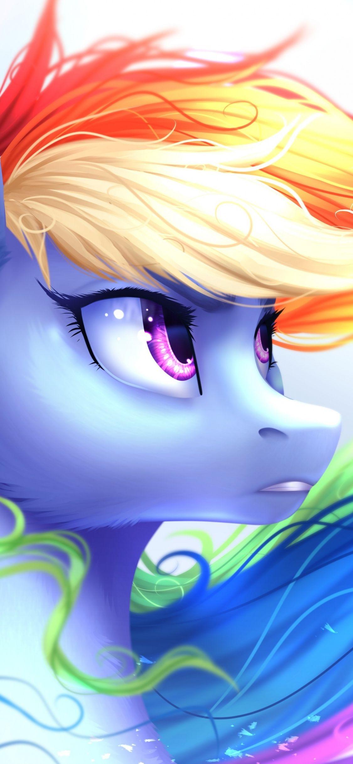1125x2436 Horse, My Little Pony, Rainbow Dash, Colorful, Art, Little Pony Wallpaper iPhone HD Wallpaper