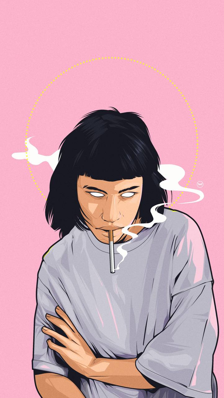 722x1280 feminine smoke wallpaper
