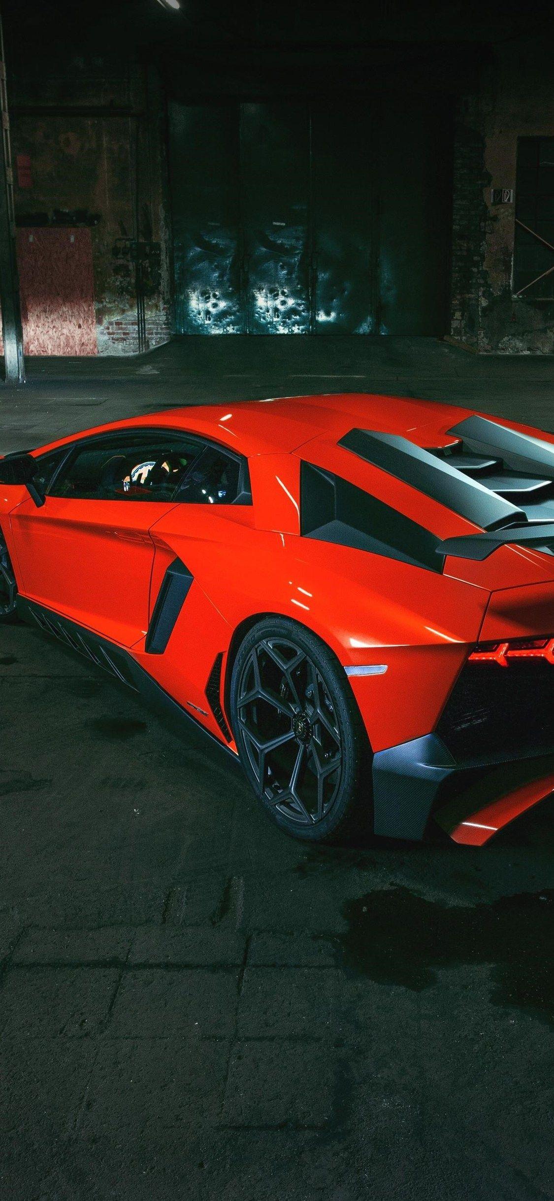 1125x2436 Red Lamborghini Wallpaper