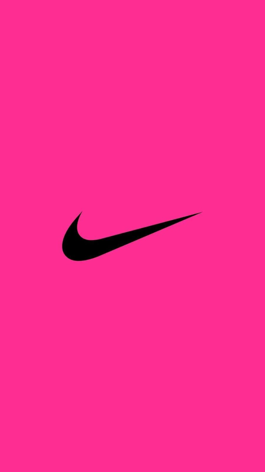 pink nike logo