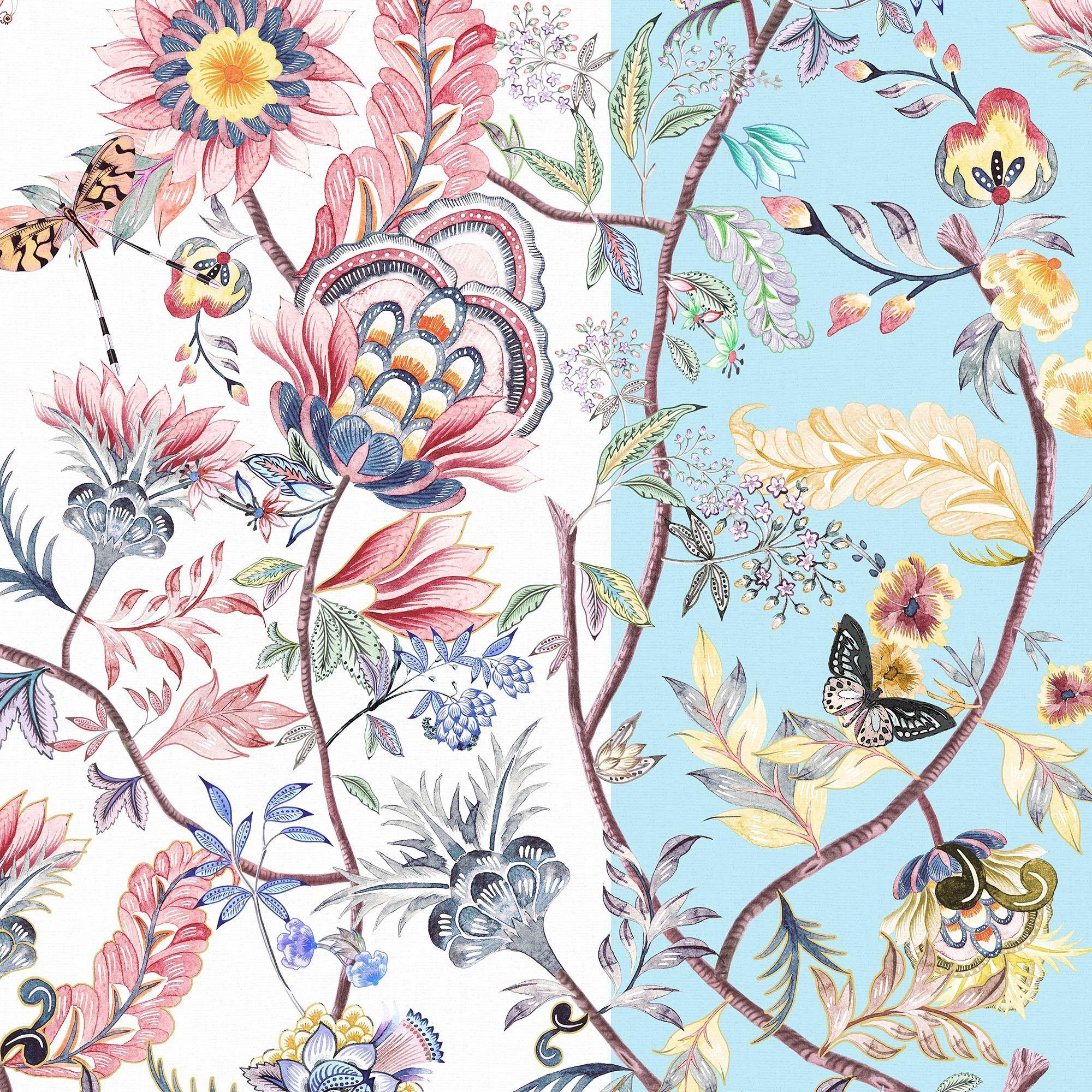 2000x2000 Bohemian Wallpaper, Floral Print, Boho Chic, Wall Paper