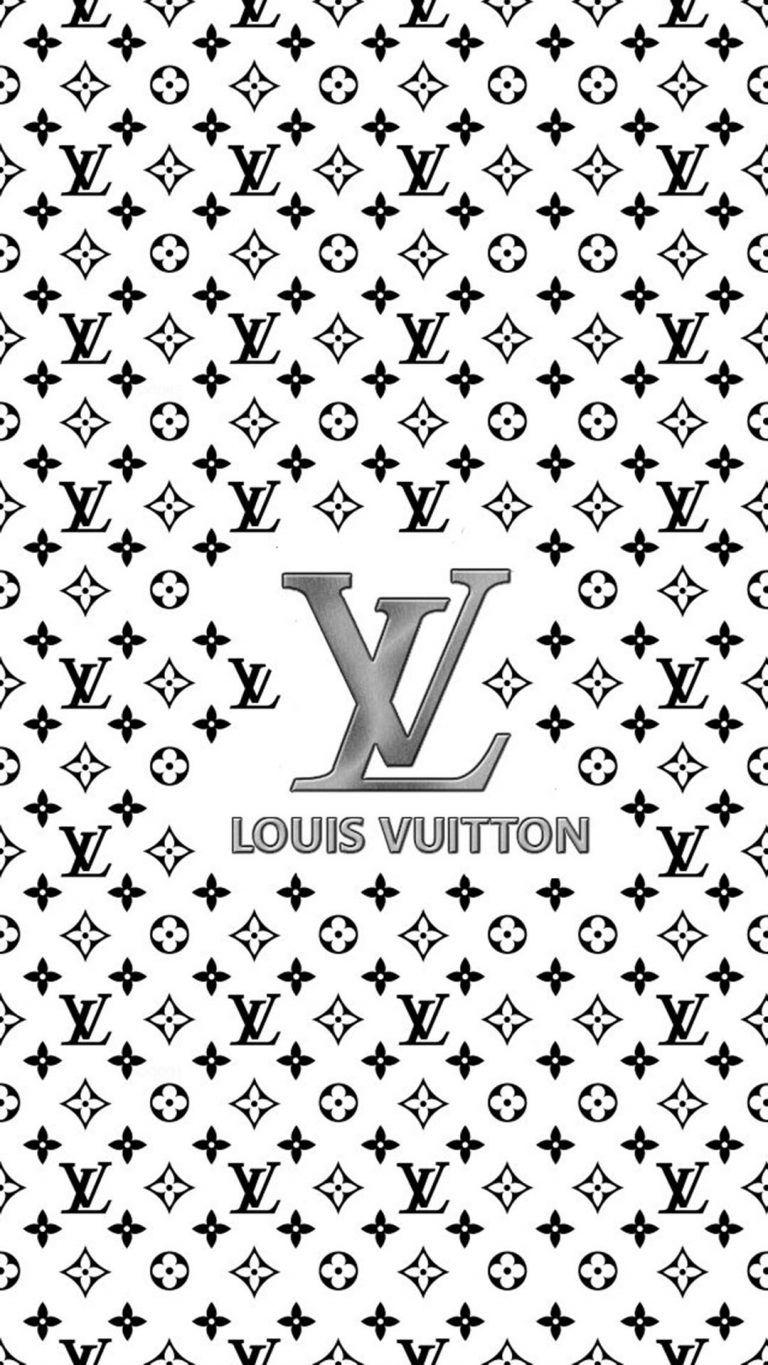 Louis Vuitton Medium Logo Background BG black white  Logo background,  Seamless background, Black and white