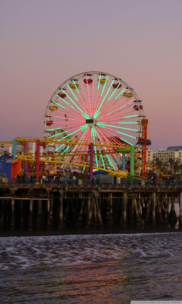 768x1280 Santa Monica Beach At Evening, Los Angeles Ultra HD Desktop Background Wallpaper for 4K UHD TV : Widescreen & UltraWide Desktop & Laptop : Multi Display, Dual Monitor : Tablet