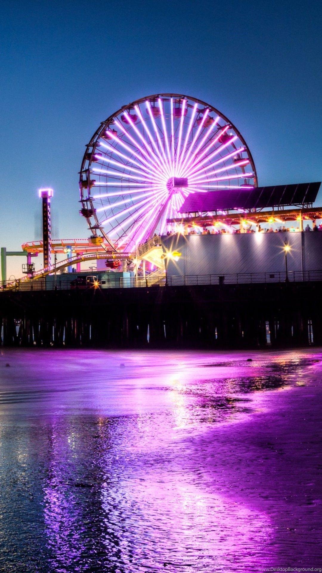 1080x1920 Santa Monica Pacific Park Wallpaper For iPhone 6 Plus Desktop Background