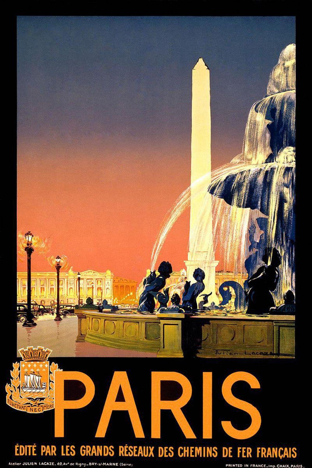 1200x1800 vintage Paris posters. Un jour de plus à Paris