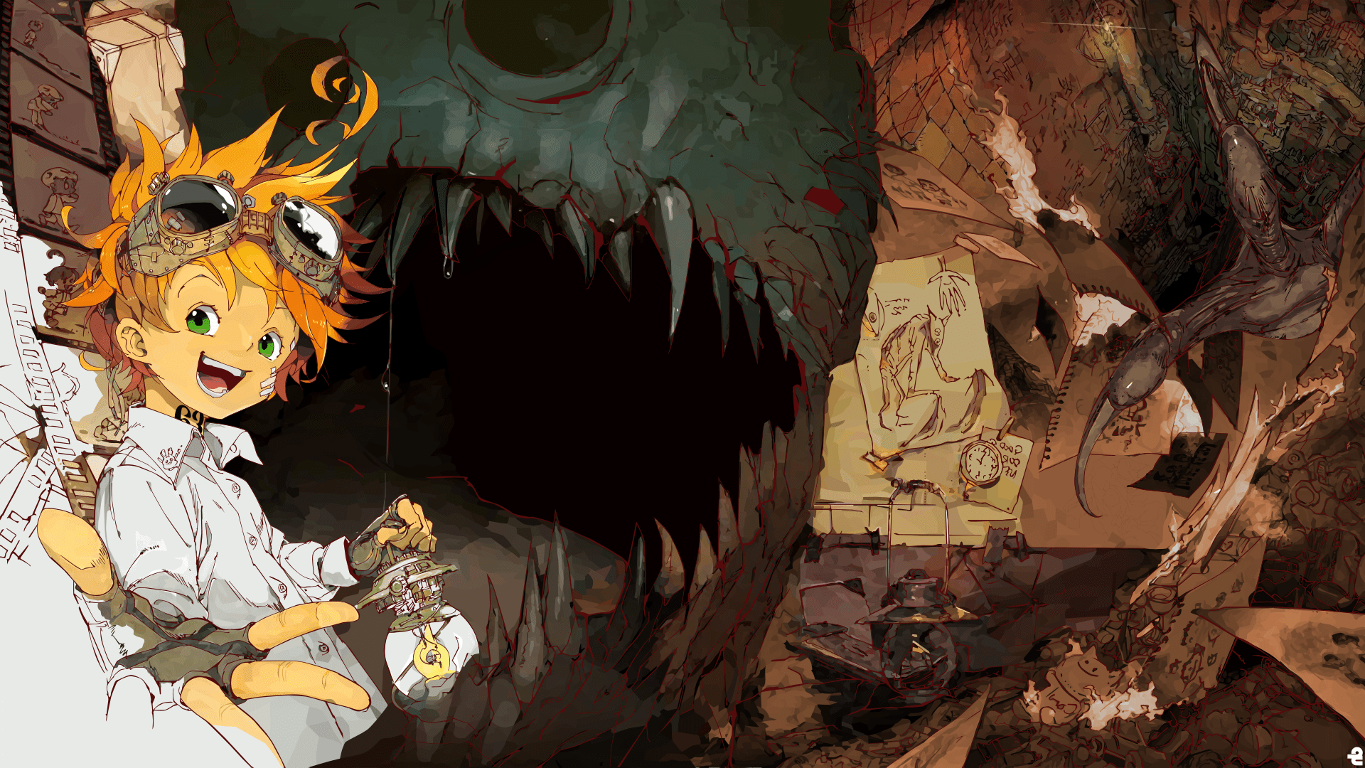1920x1080 1920x1080 Emma (The Promised Neverland) wallpaper for desktop. Mocah.org HD Desktop Wallpaper