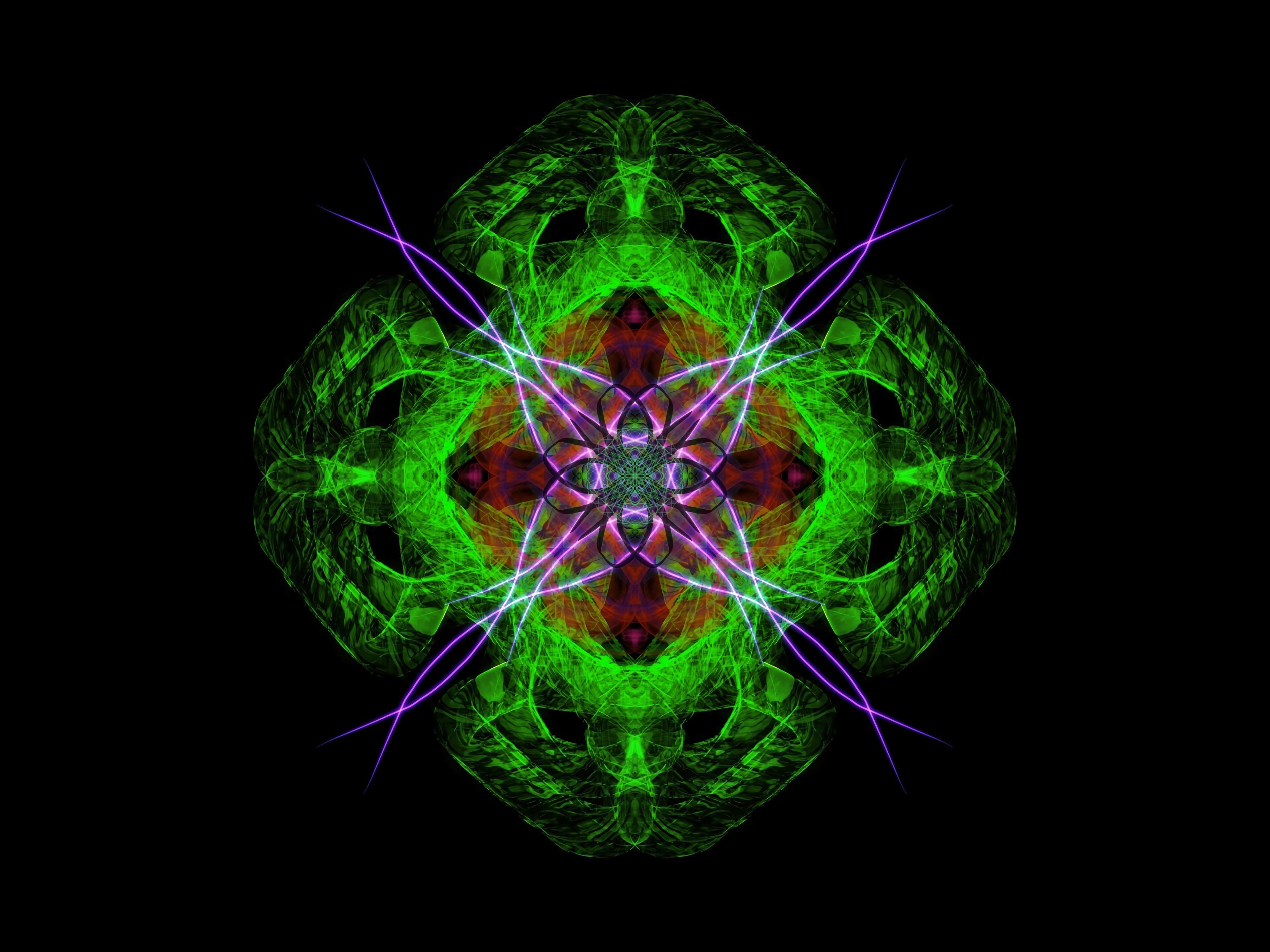 3840x2880 wallpaper pattern, fractal, geometry, sacred, mandala HD : Widescreen : High Definition