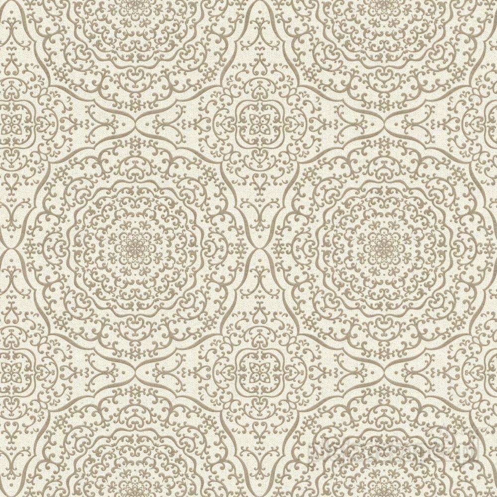 1000x1000 RASCH Freundin Ethnic Mandala Gold And Cream Metallic Geometric Wallpaper 442908 from Wallpaper Depot UK