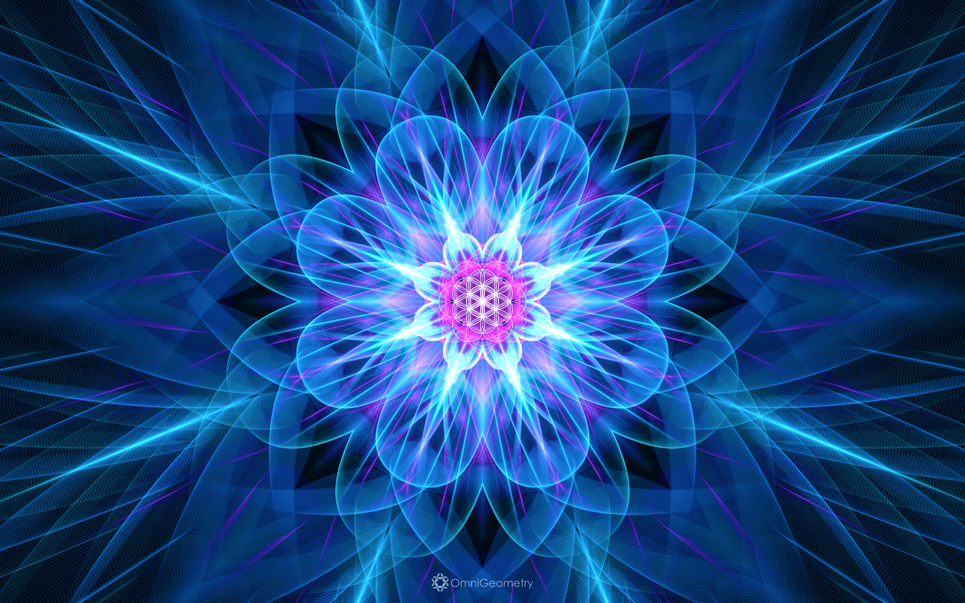 1920x1200 Core ReBuild - Digital Sacred Geometry Mandala - Describing a Healing Process