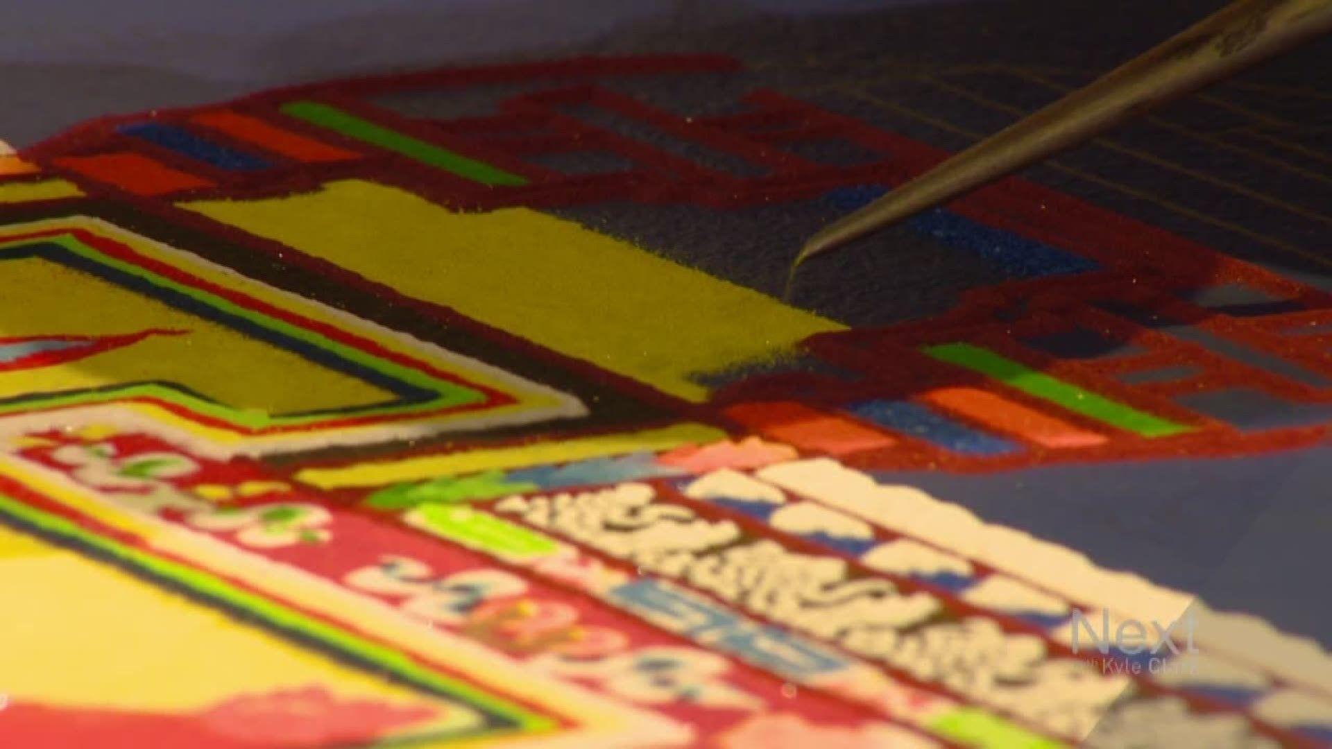 1920x1080 Monks working for 100 hours to create sand mandala at Boulder Public