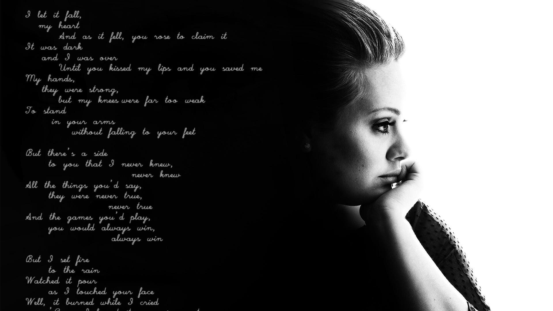 1920x1080 Download Wallpaper 1920x1080 adele, girl, lyrics, poems, thoughts Full HD 1080p HD Background