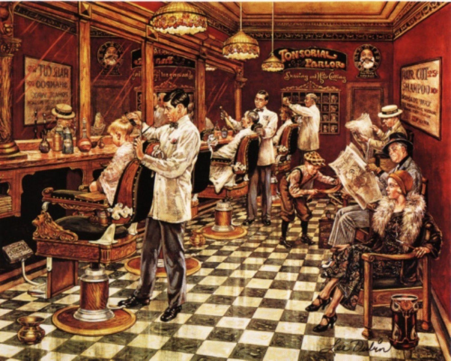 The Barber Shop Wallpaper  Myindianthings