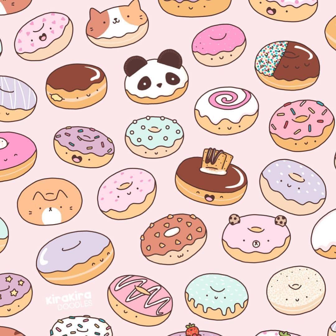 Donut Kawaii Wallpapers Top Free Donut Kawaii Backgrounds Wallpaperaccess