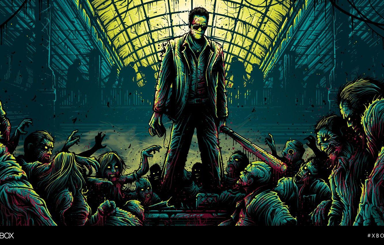 1332x850 Wallpaper Dead Rising, zombies, XBOXART, Frank Vest, Dan Mumford image for desktop, section игры