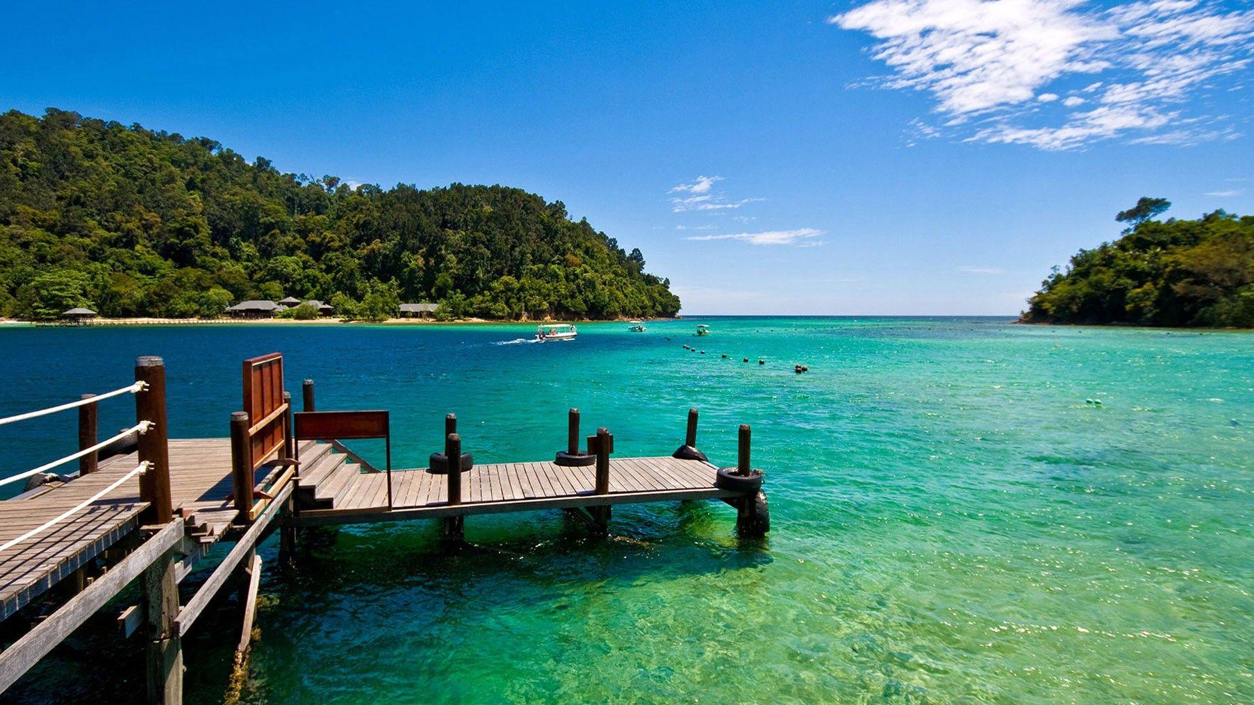 1805x1015 Malaysia, HD Sea Wallpaper, Ocean, Sky, Fresh Air, Amazing Beach, Holiday, Happiness, Widescreen, 1805x1015
