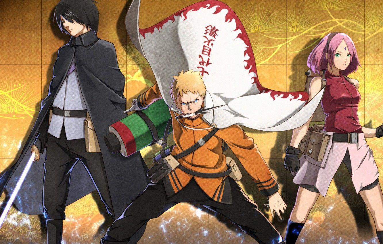 1332x850 Wallpaper sword, game, Naruto, anime, katana, ken, blade, ninja, asian, manga, hokage, Uchiha Sasuke, shinobi, japanese, Haruno Sakura, Uzumaki Naruto image for desktop, section сёнэн