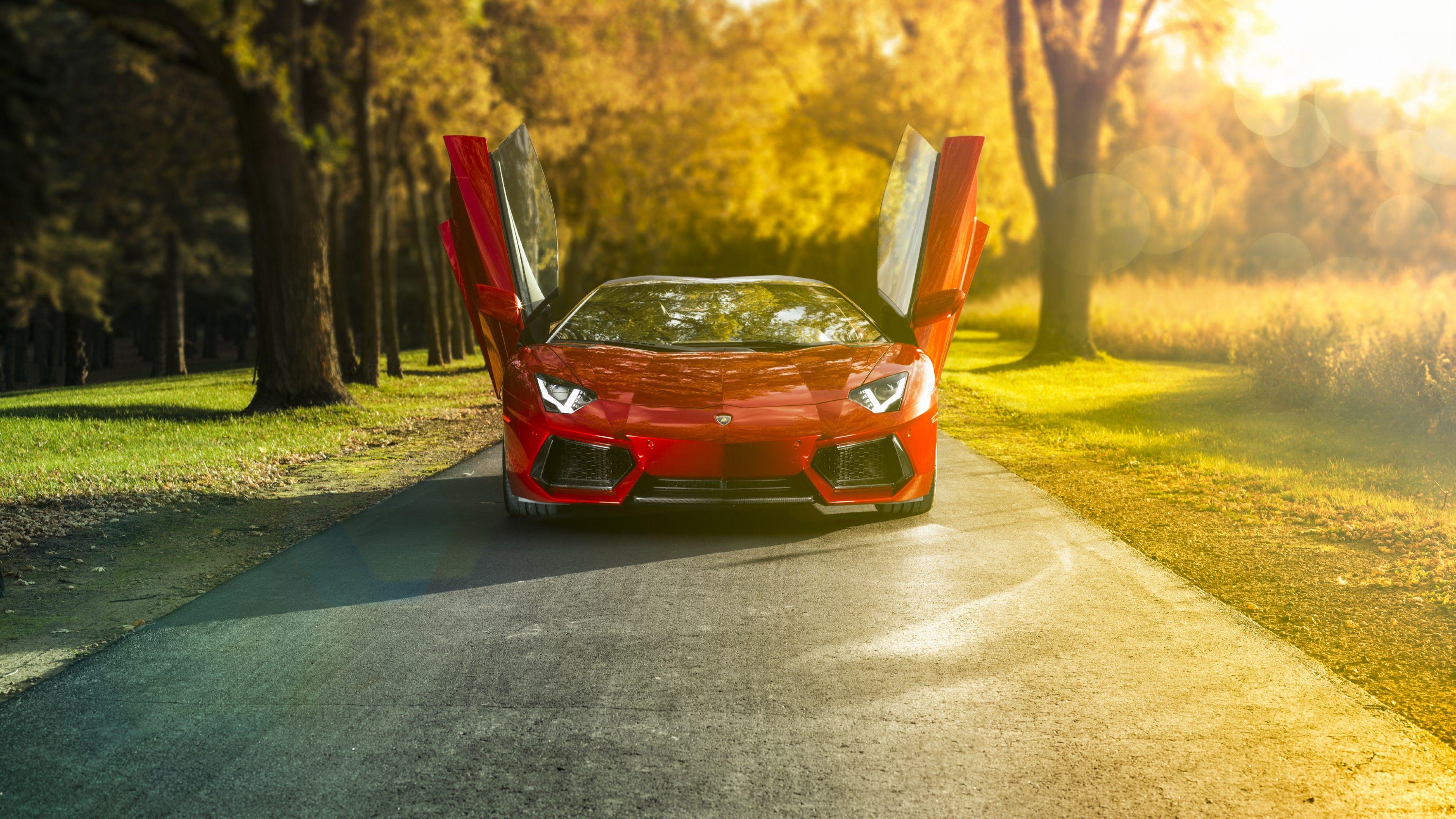 3840x2160 Wallpaper Lamborghini Aventador Roadster, Autumn, HD, Automotive / Cars,. Wallpaper for iPhone, Android, Mobile and Desktop