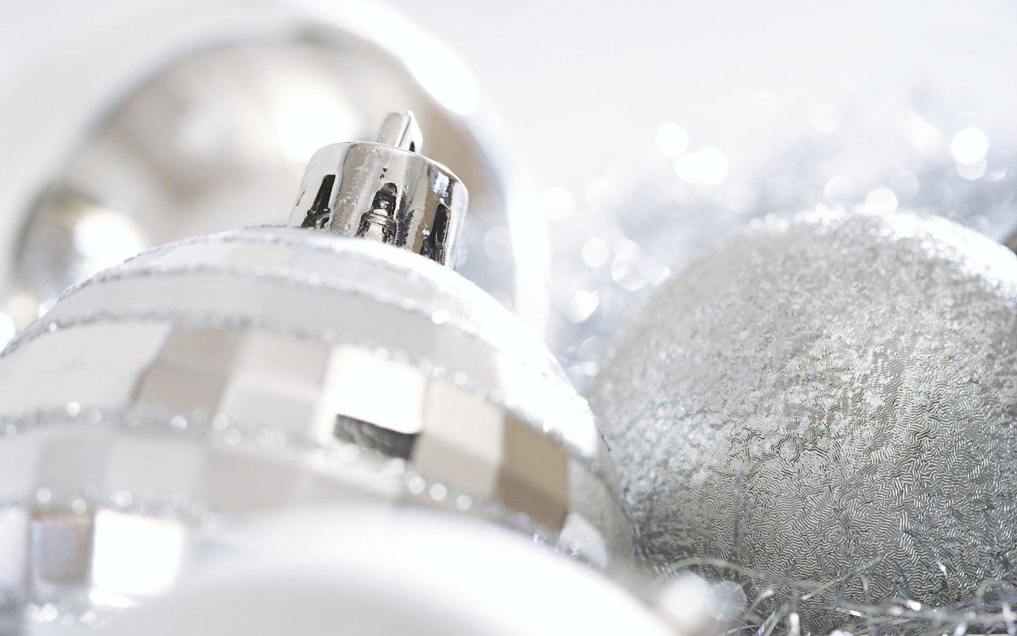 1440x900 Silver Christmas wallpaper. Silver Christmas