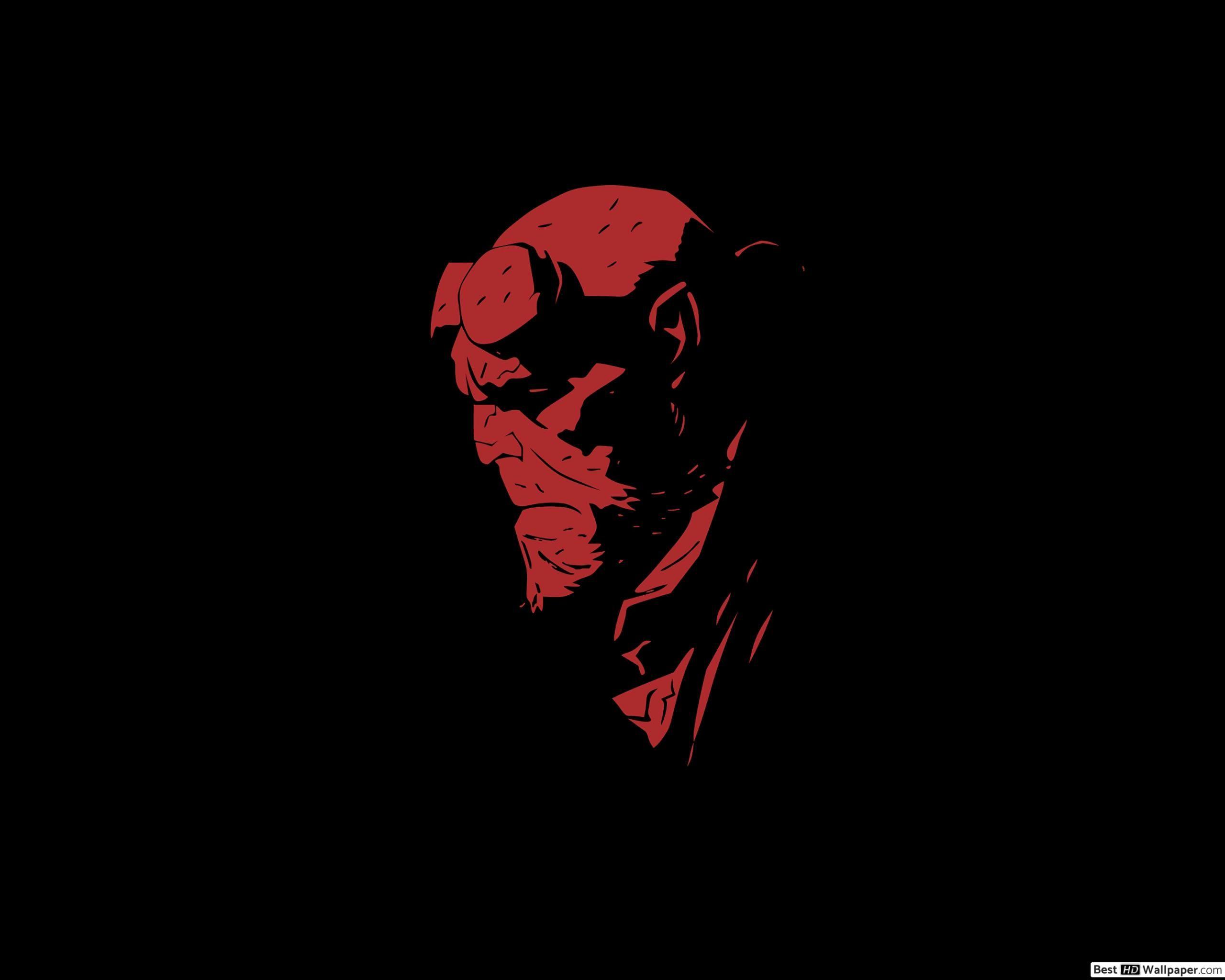 2560x2048 Hellboy red and black minimalist HD wallpaper download