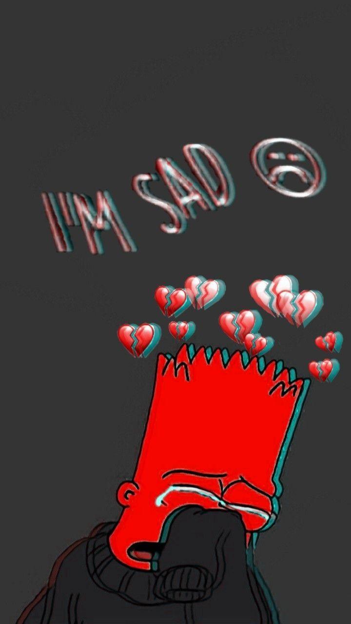 720x1280 Bart Simpson Sad HD Wallpaper