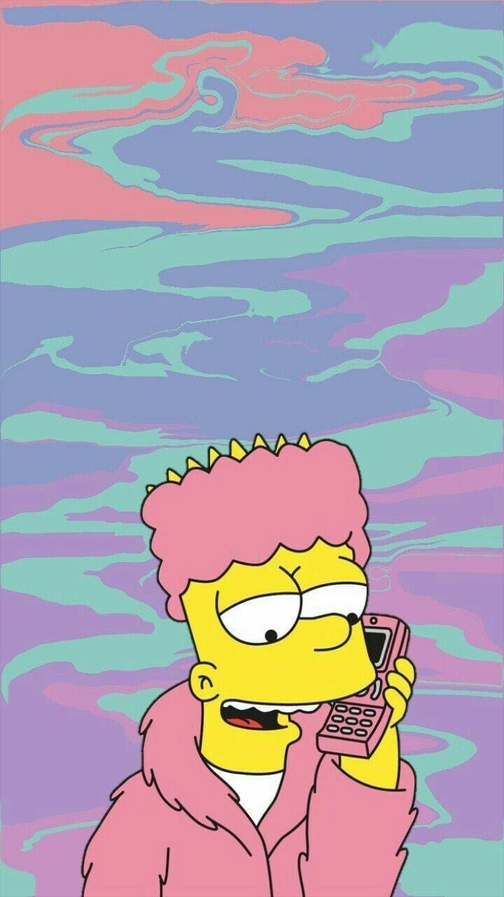 Hình nền 720x1280, Bart, Hình ảnh Simpsons - Phim hoạt hình thẩm mỹ Trippy - 720x1280 - Tải xuống Hình nền HD