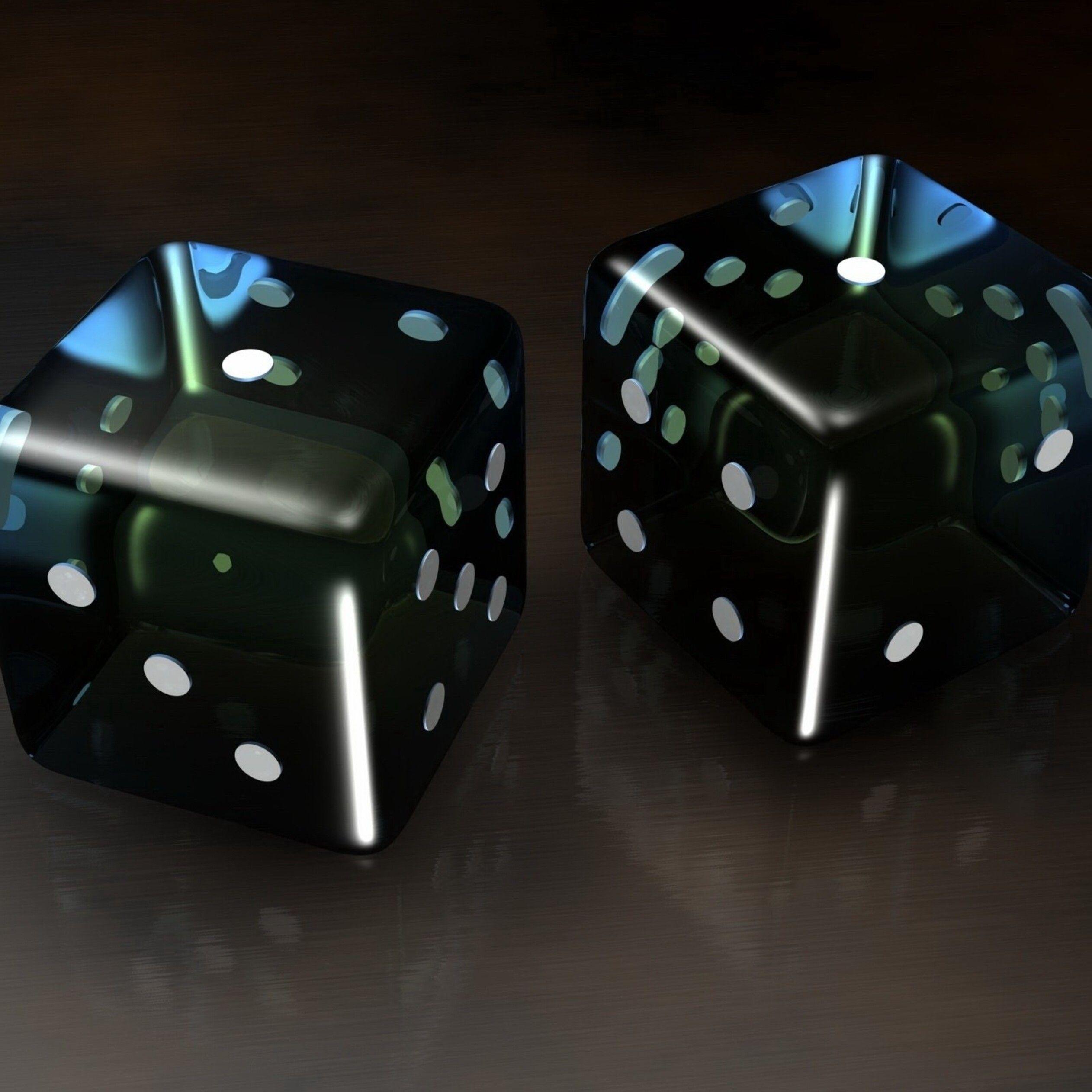 2524x2524 Two black dice Dice Wallpaper