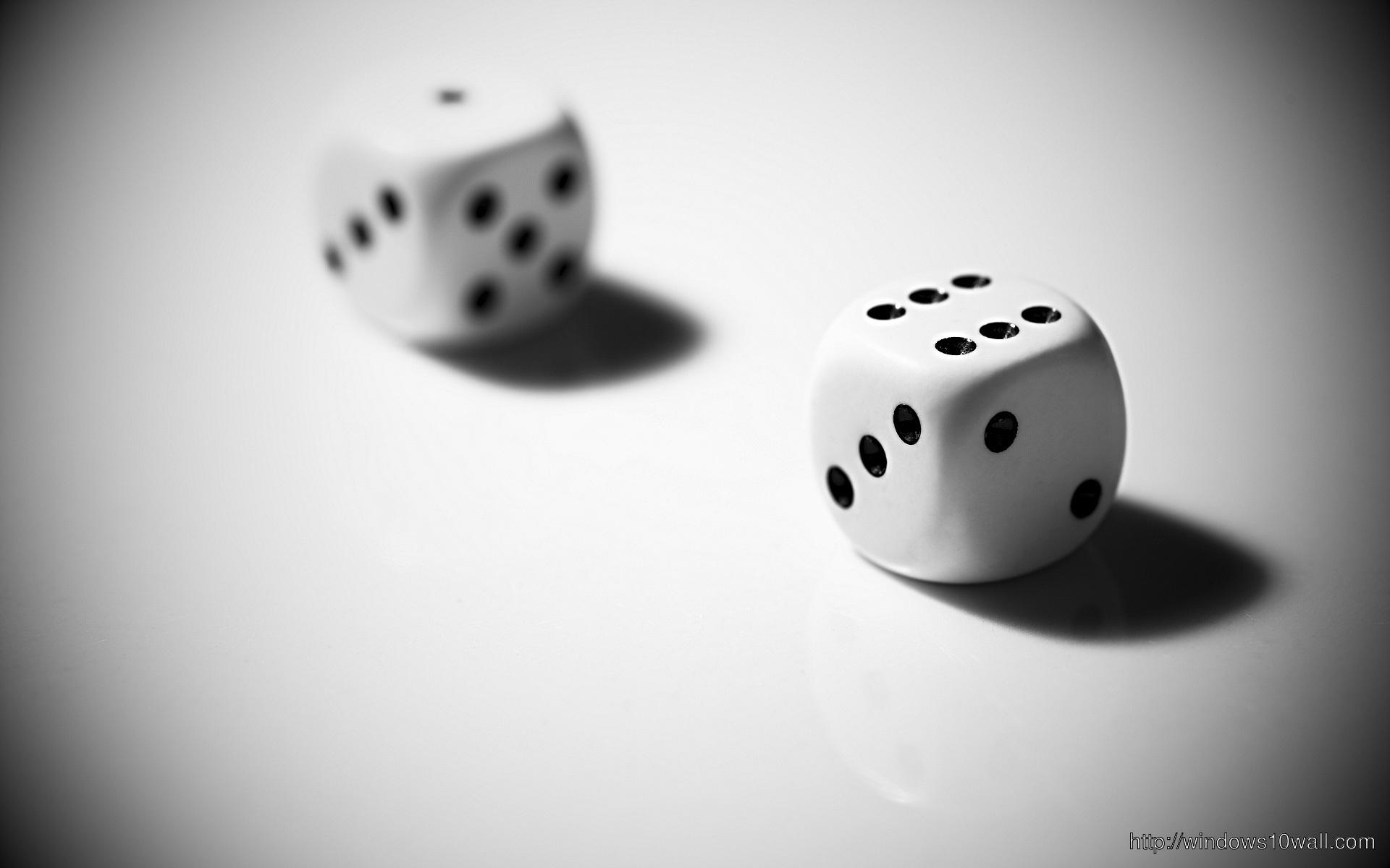 1920x1200 Black White Dice Wallpaper
