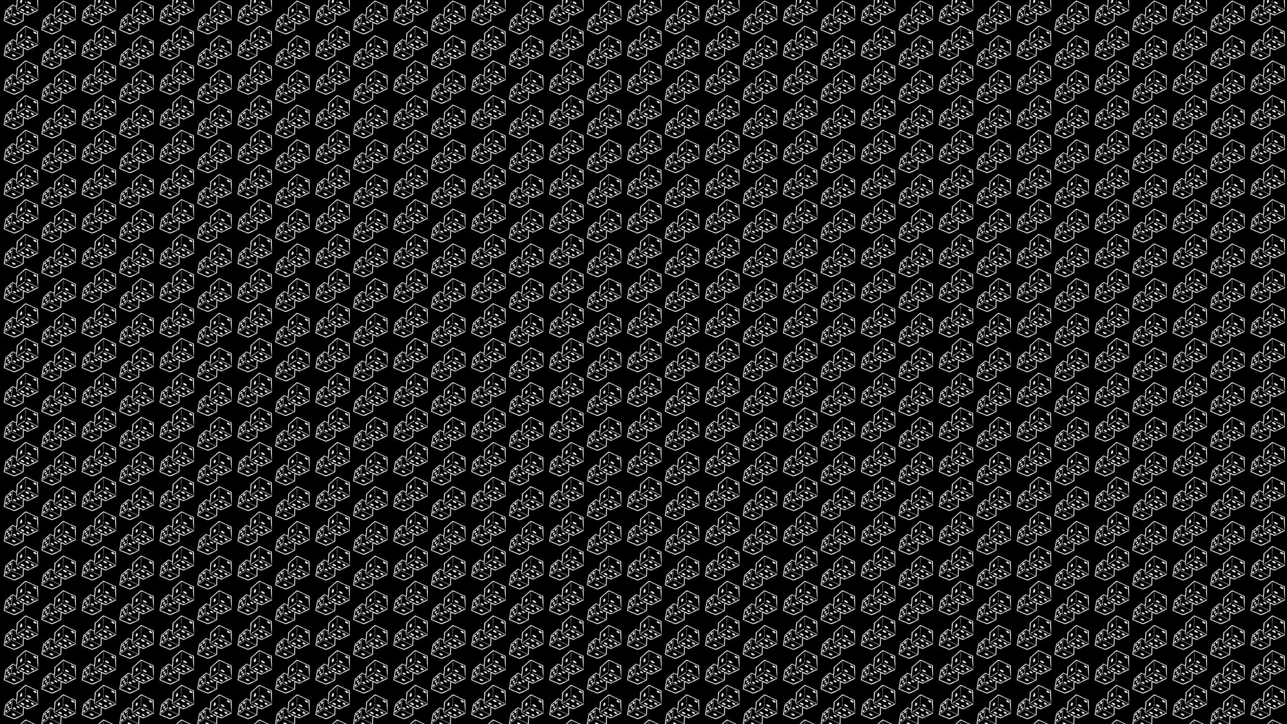 2560x1440 Black Dice Desktop Wallpaper