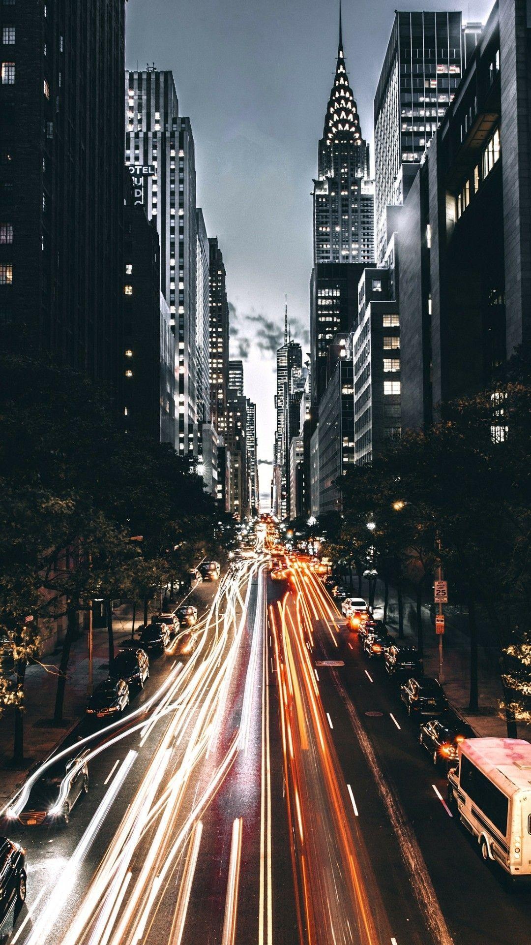 1080x1920 Streaming lights #city #light #lights #cityscape #traffic #color #colors #nighttime #night #photography. City lights photography, City aesthetic, City photography