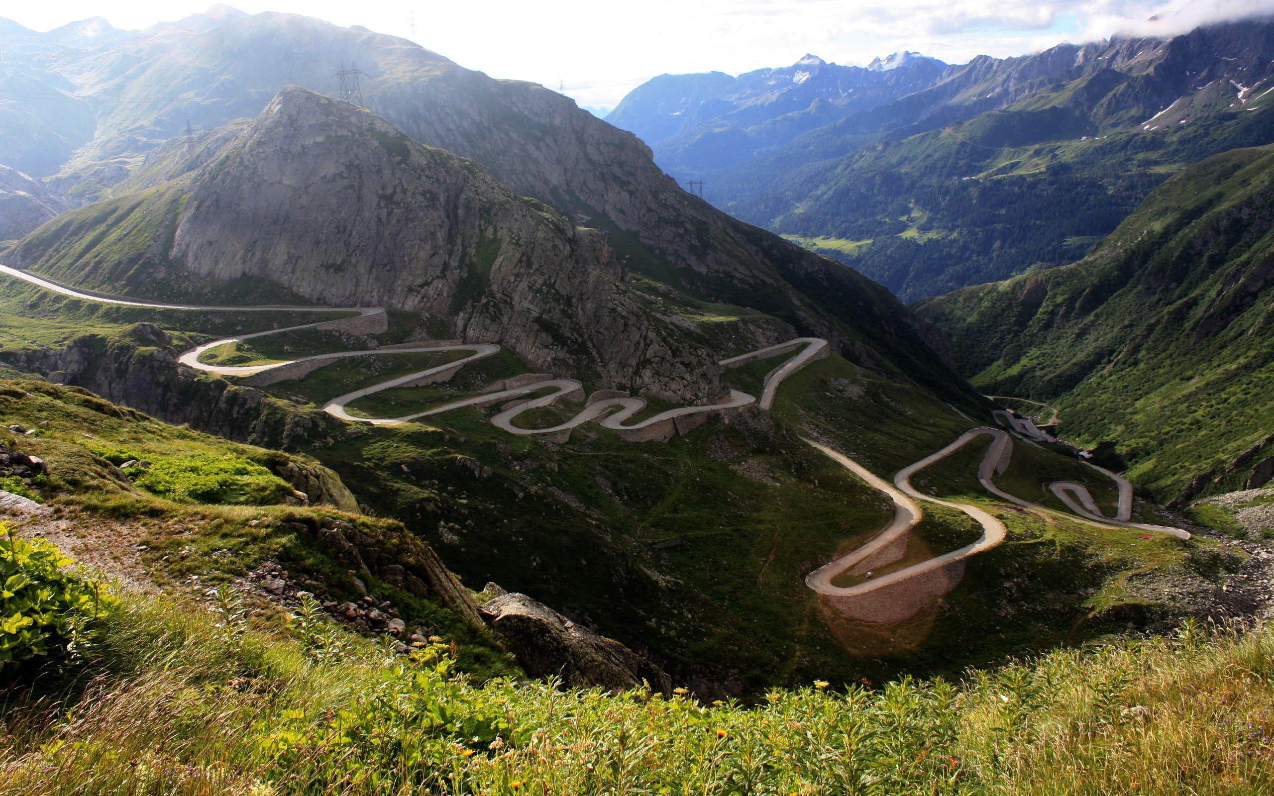 2560x1600 Driving Heaven Gotthard Pass Wallpaper